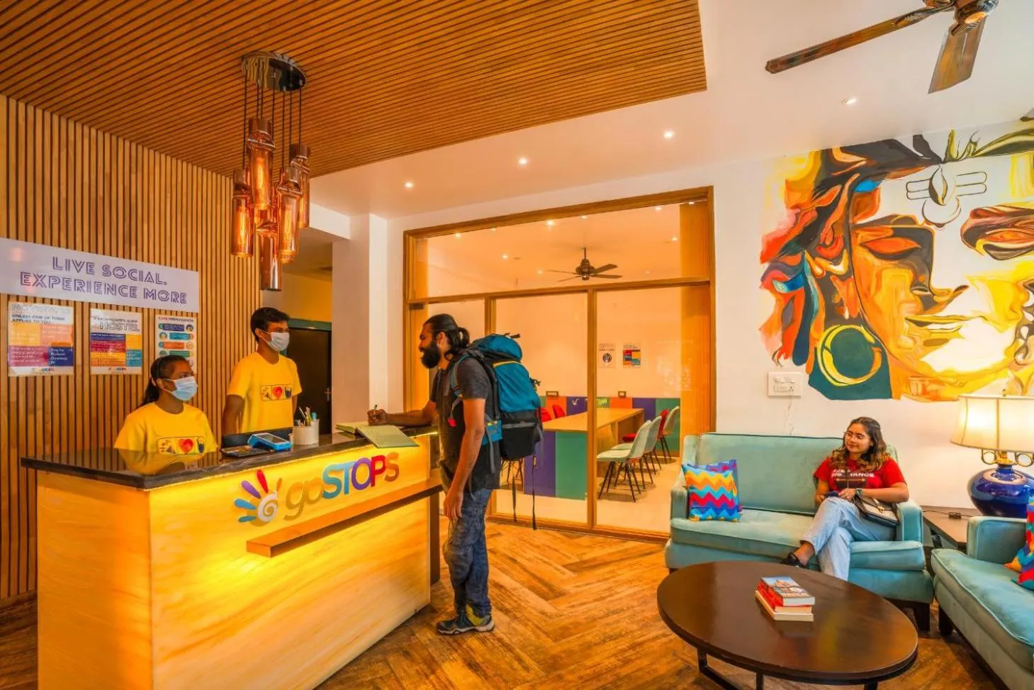 Lobby or reception in goSTOPS Rishikesh, Lakshman Jhula