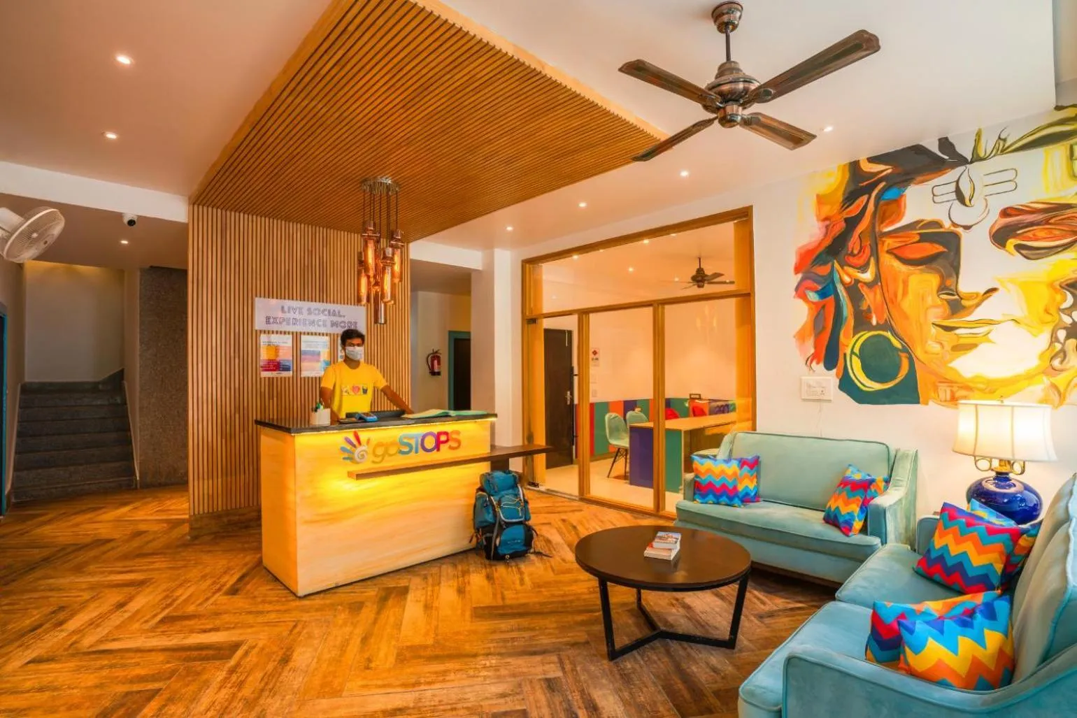 Lobby or reception in goSTOPS Rishikesh, Lakshman Jhula