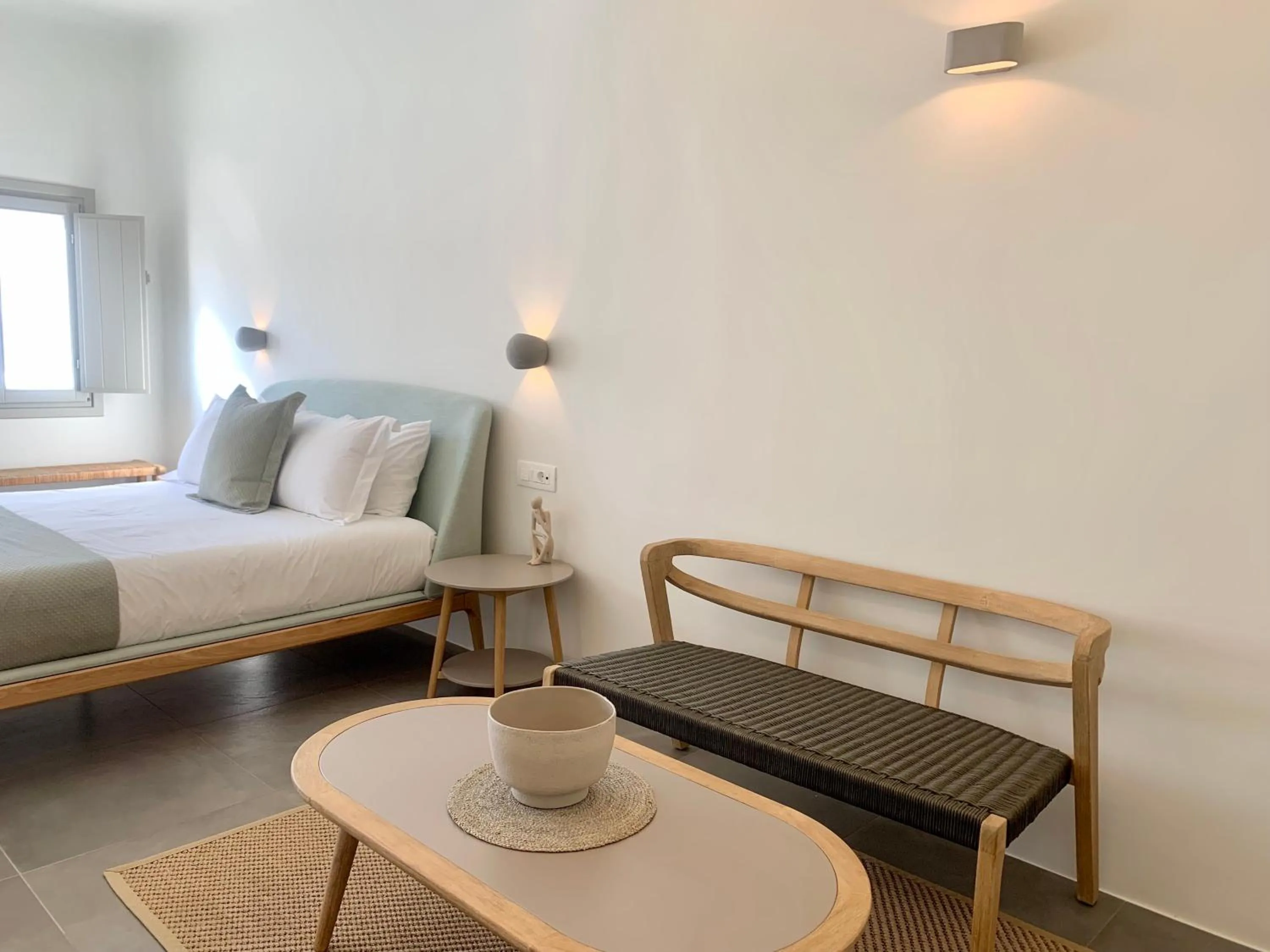 Seating area in Mod Santorini Vegan Accommodation