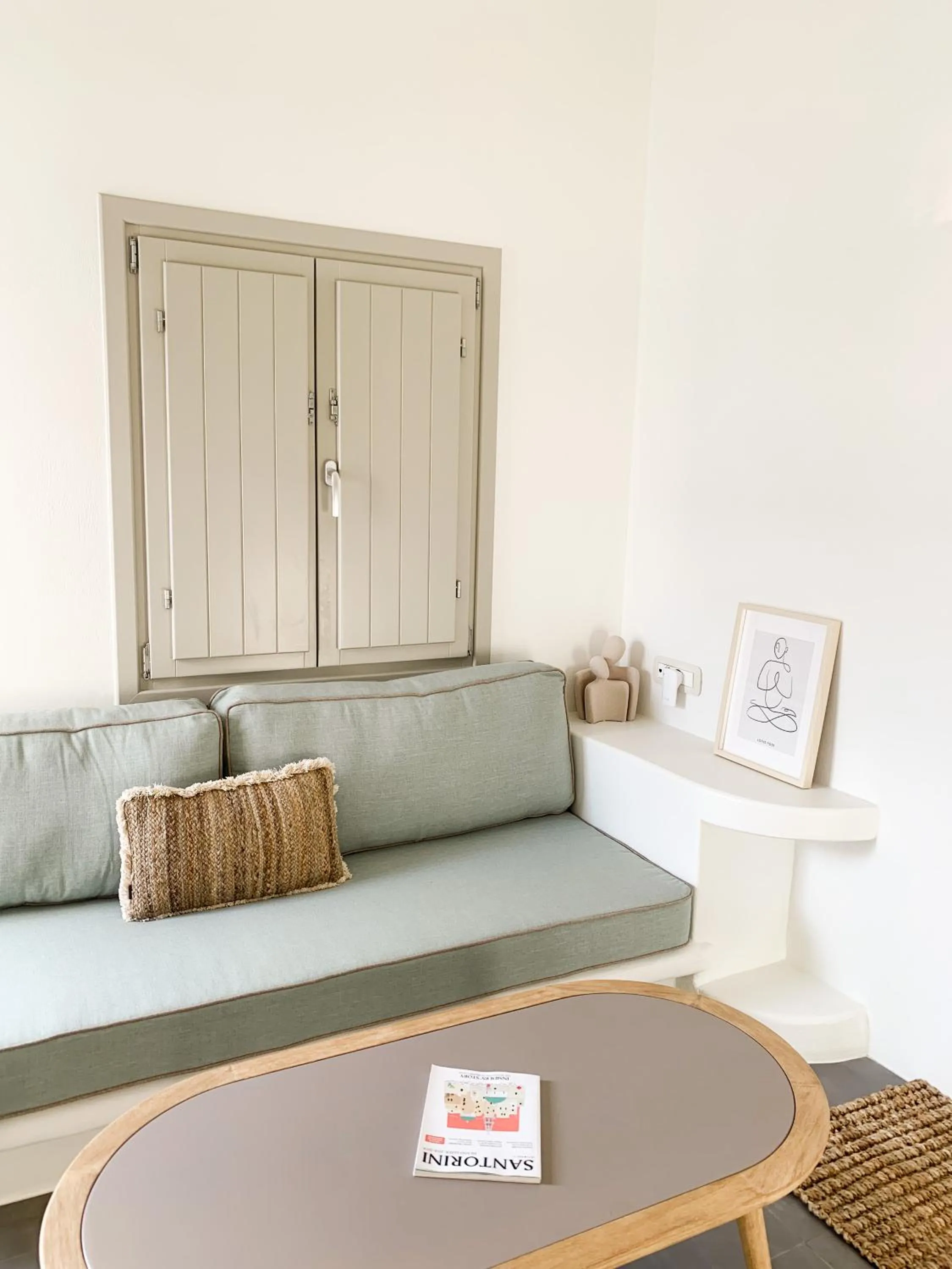 Living room in Mod Santorini Vegan Accommodation