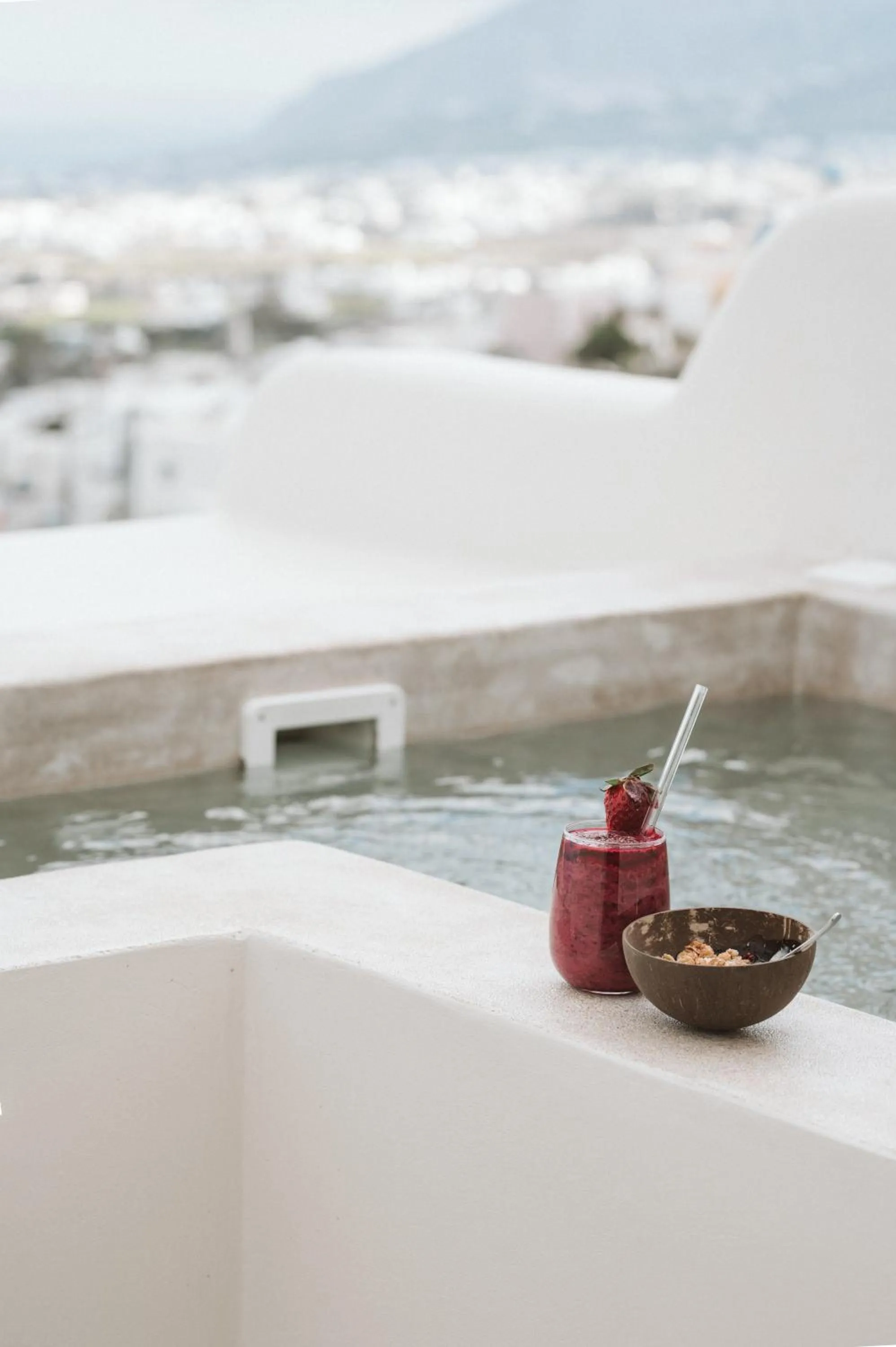 Food and drinks in Mod Santorini Vegan Accommodation