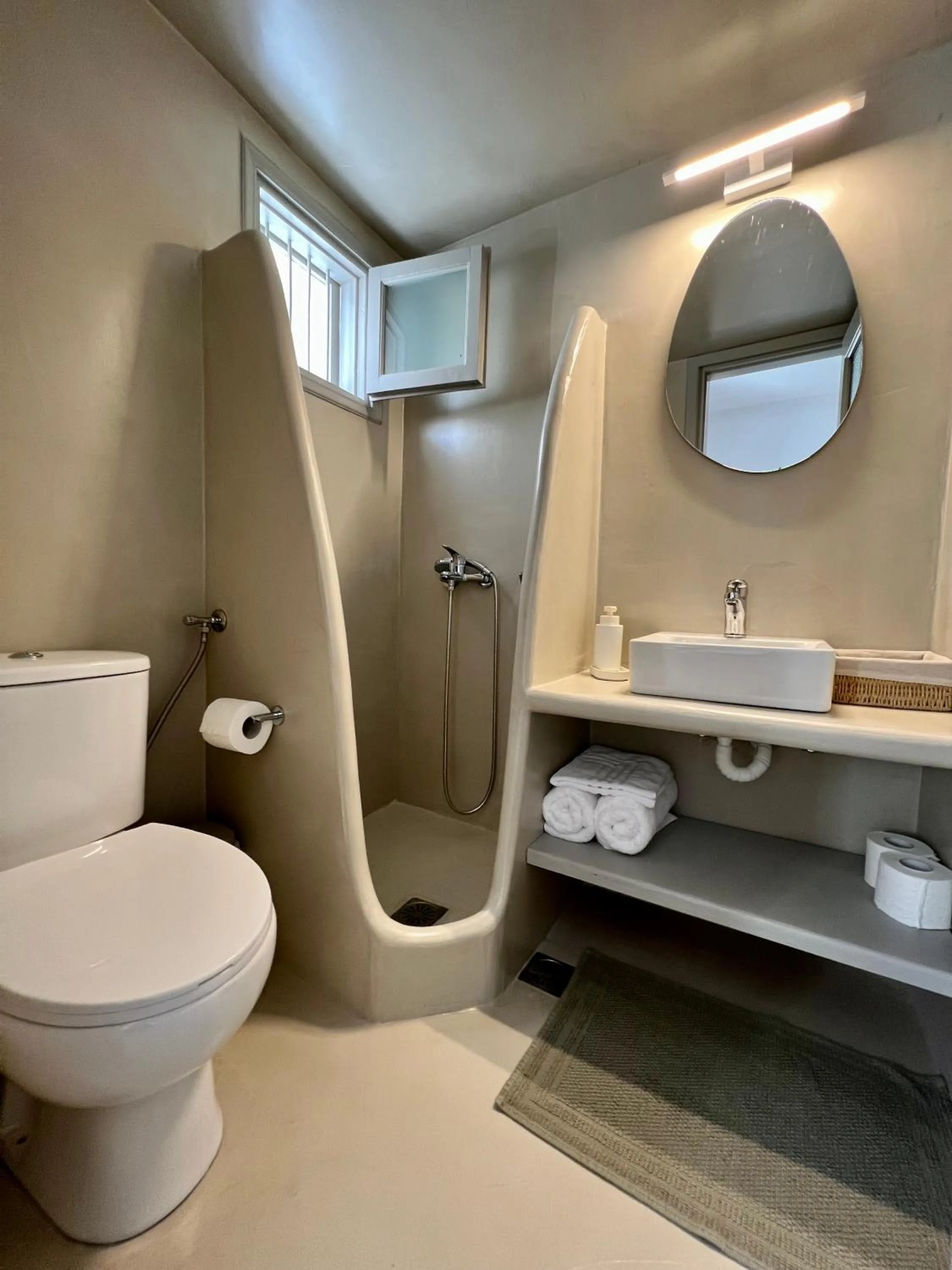 Bathroom in Mod Santorini Vegan Accommodation