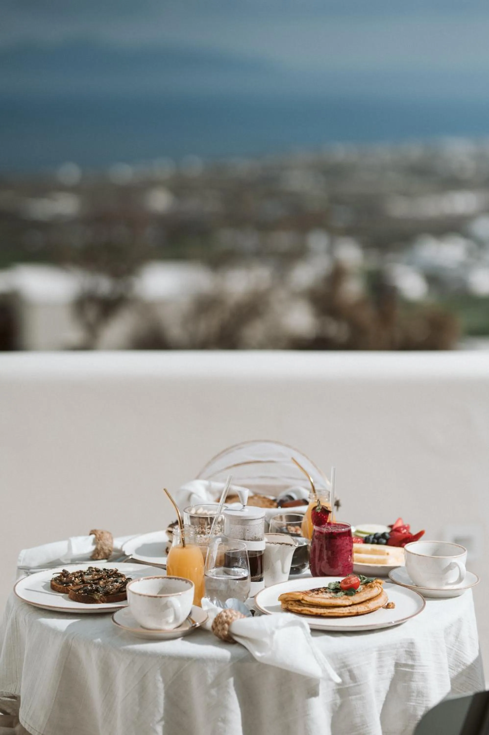 Food and drinks in Mod Santorini Vegan Accommodation