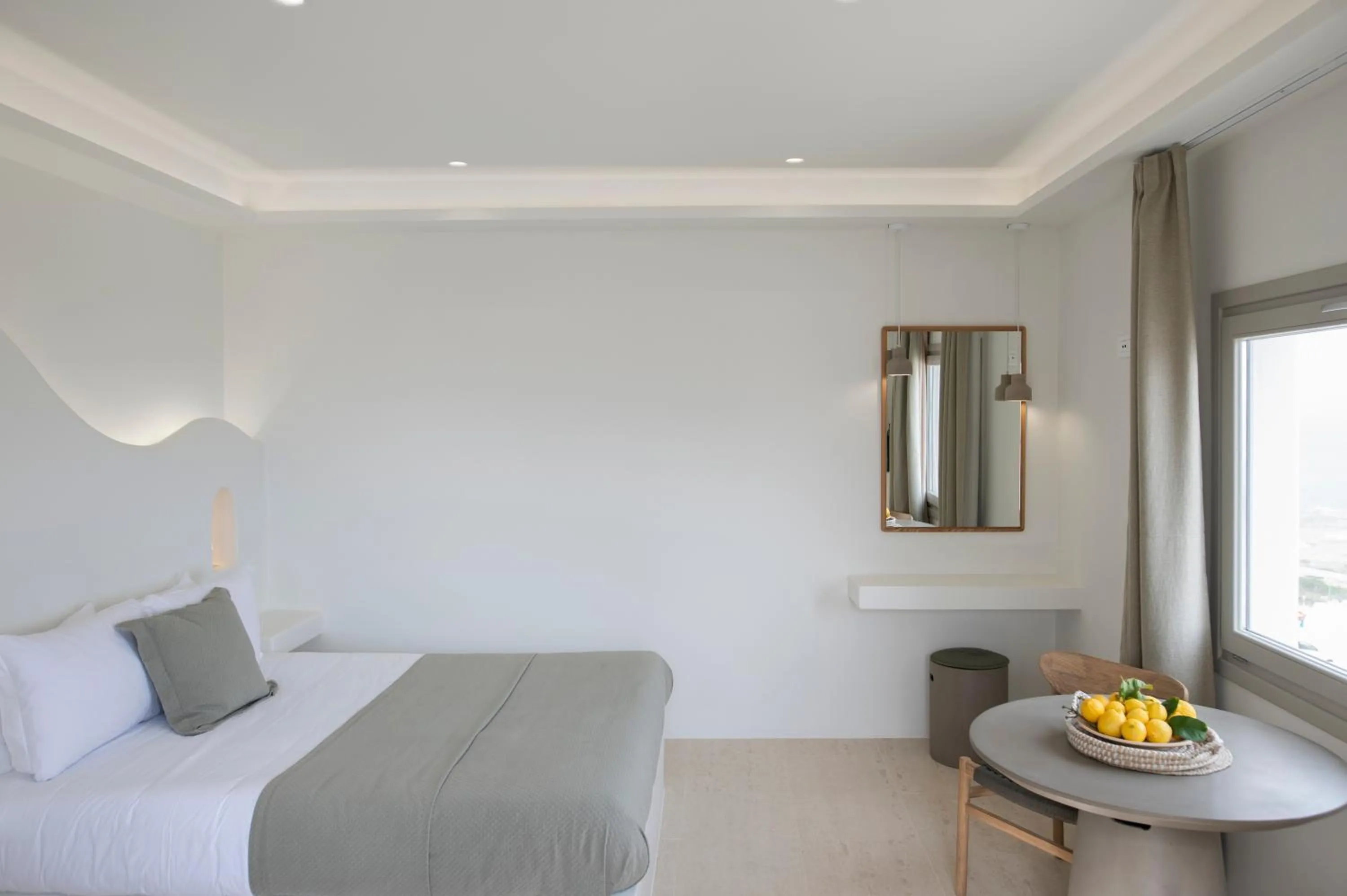 Bedroom in Mod Santorini Vegan Accommodation