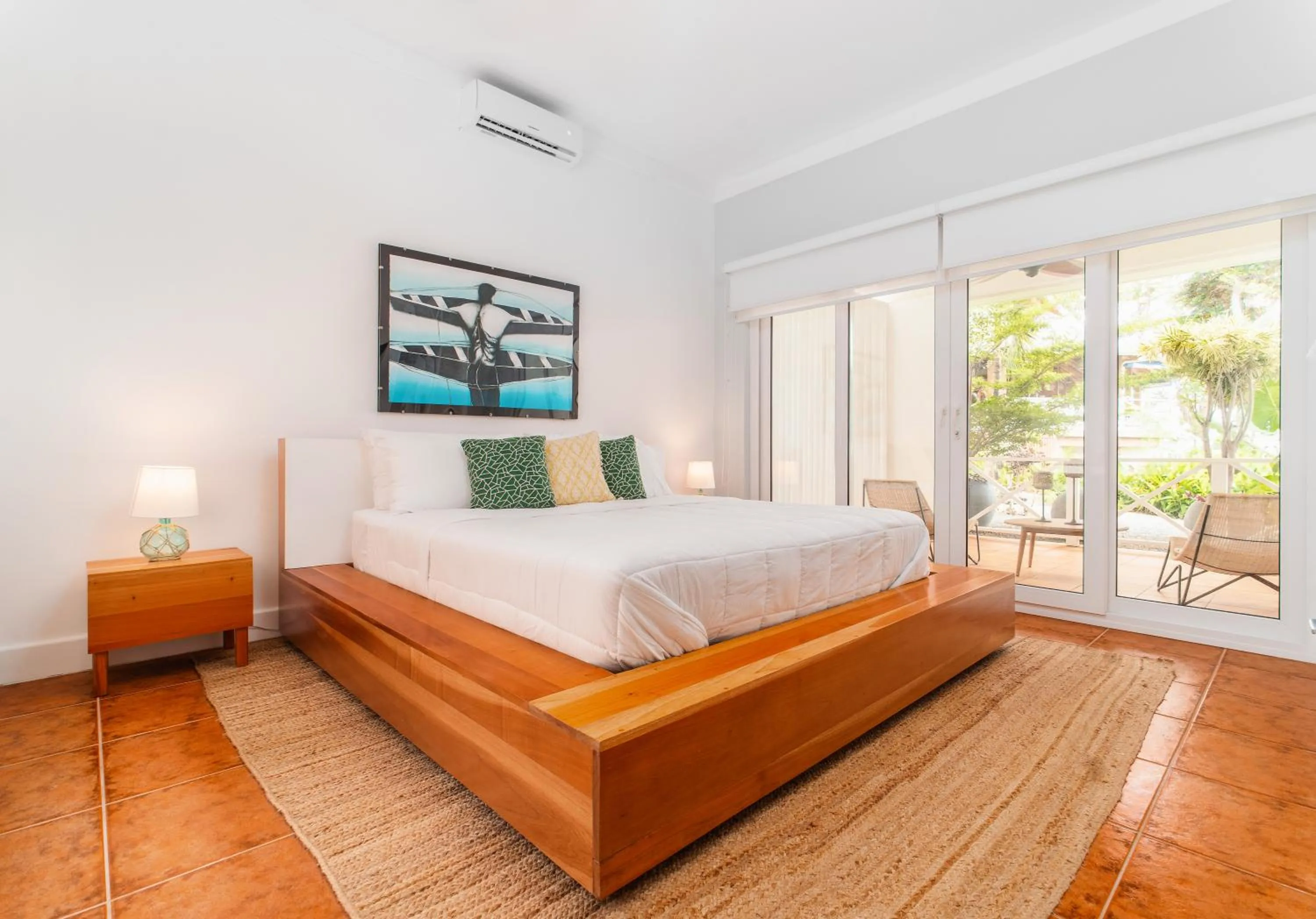 Bed in Blue Roatan Resort