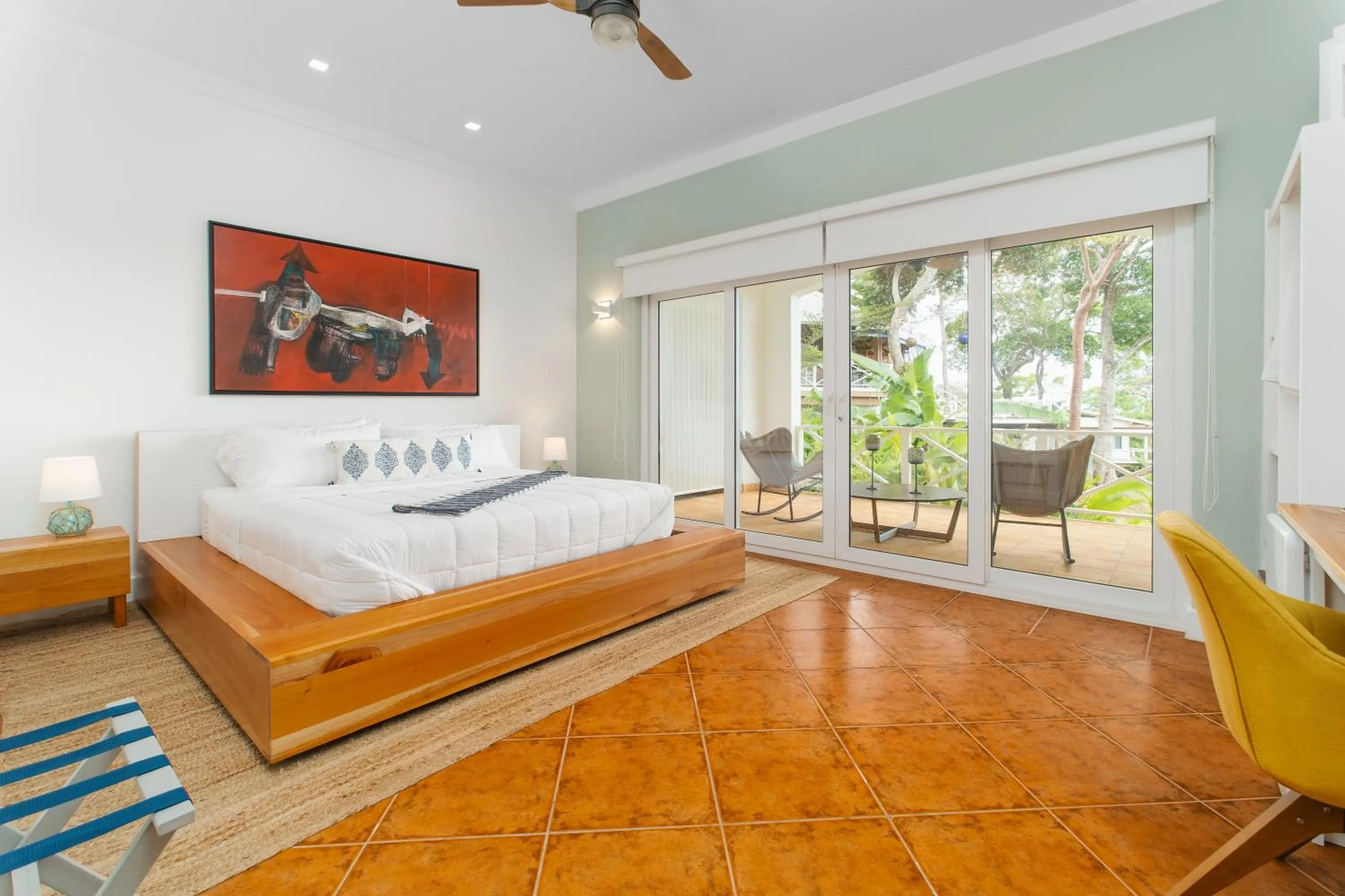 Bed in Blue Roatan Resort