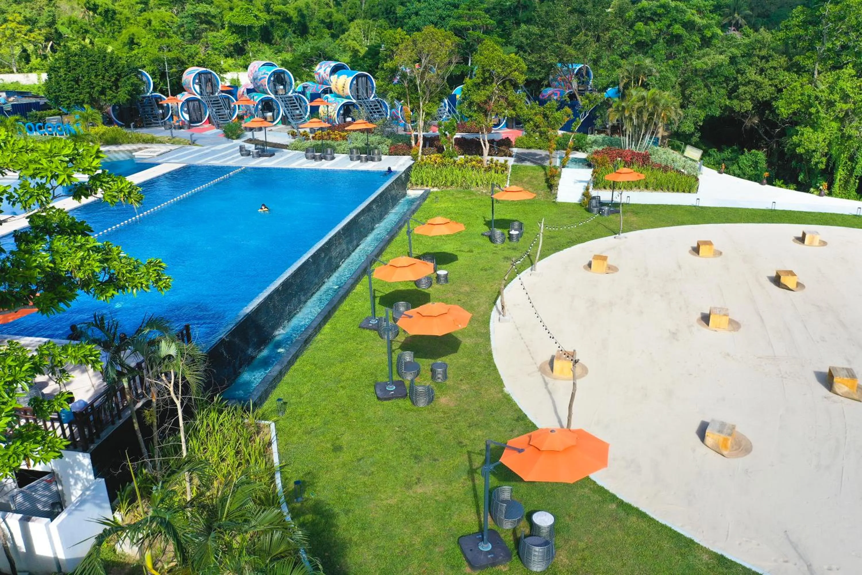 Pool view in Cocoons Club Laiya