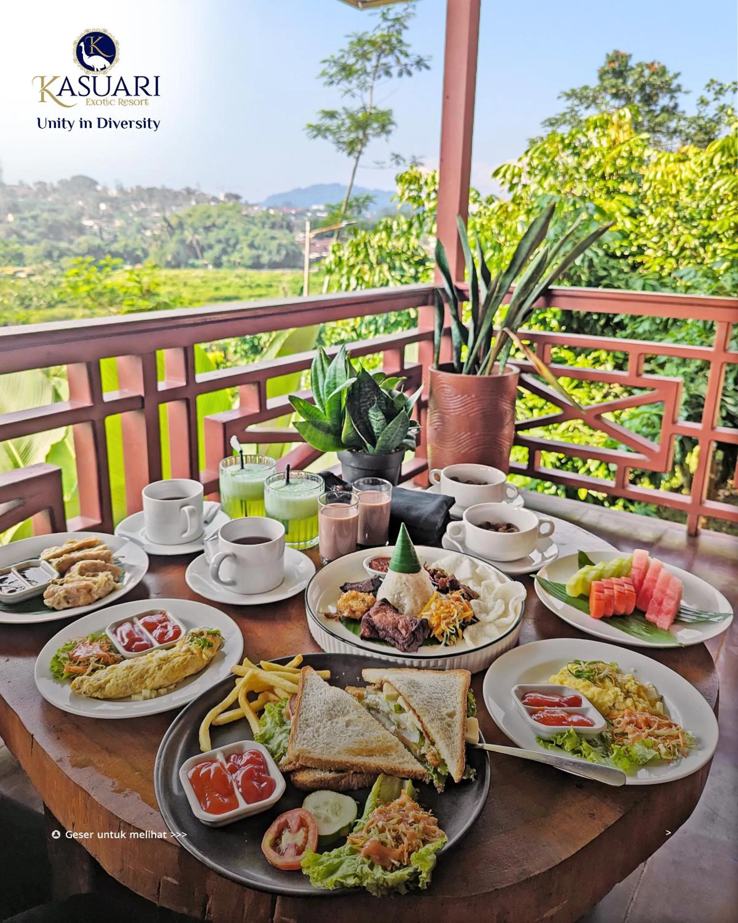Food and drinks in Kasuari Exotic Resort Magelang