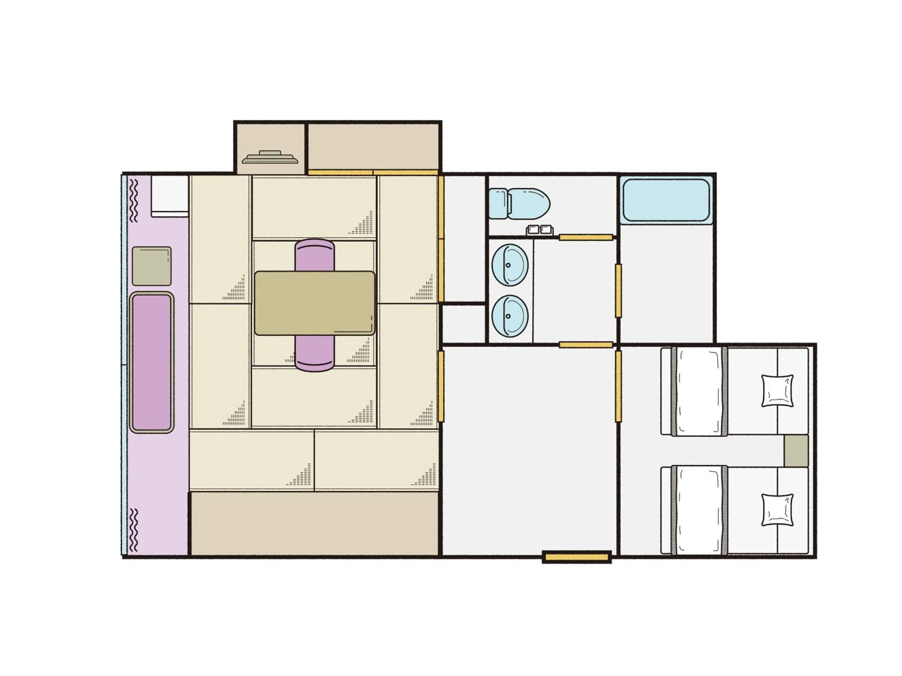 Photo of the whole room in KAMENOI HOTEL Nikko Yunishigawa All-Inclusive Resort