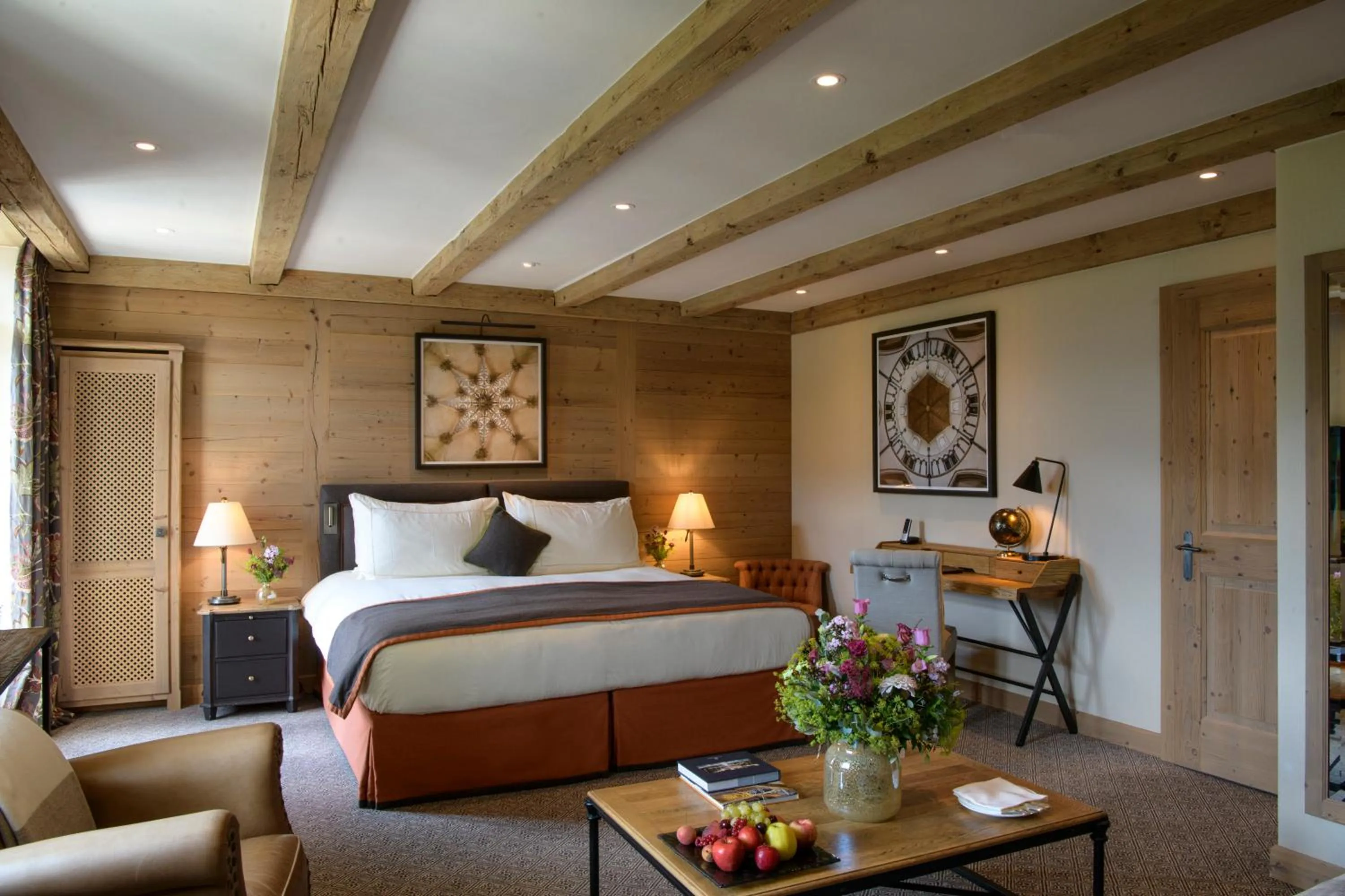 Bedroom, Bed in Gstaad Palace