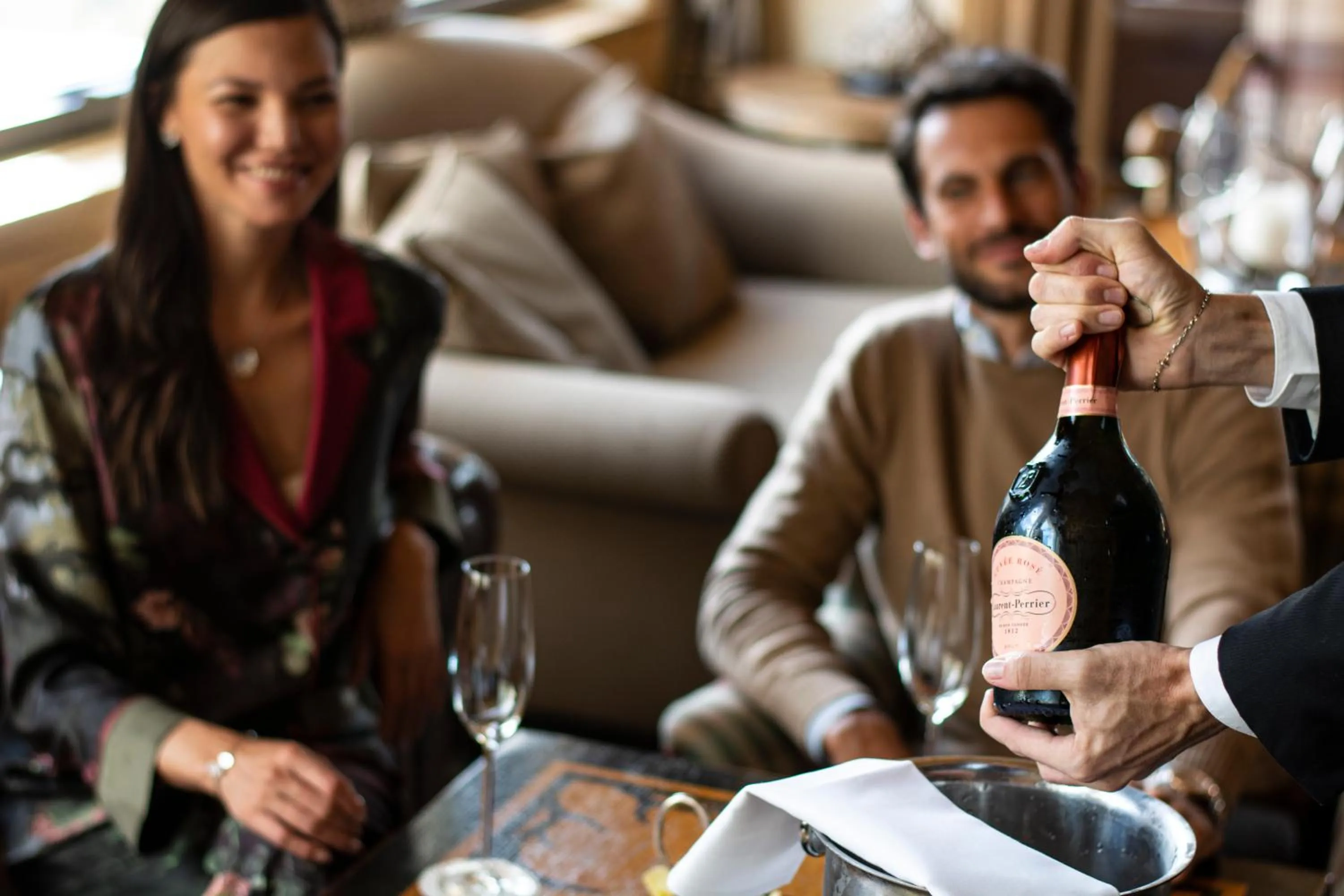 Seating area in Gstaad Palace