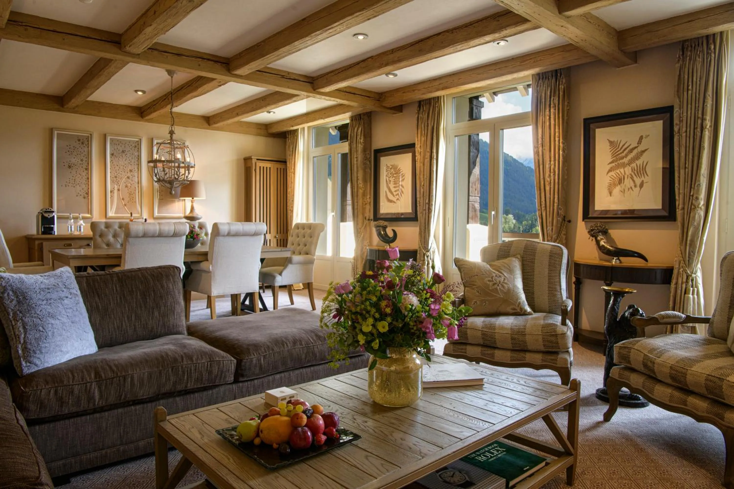Living room in Gstaad Palace