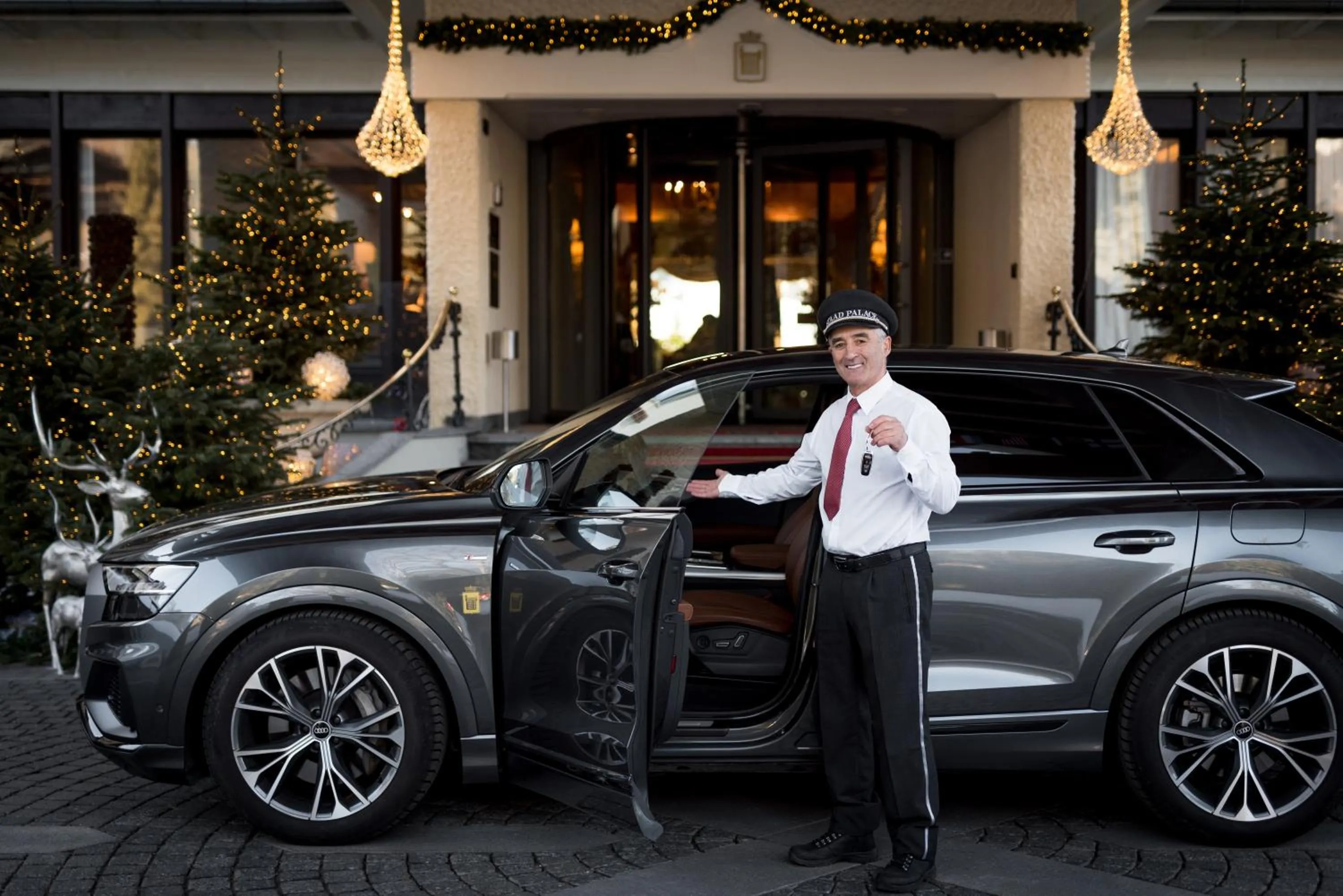 Facade/entrance in Gstaad Palace