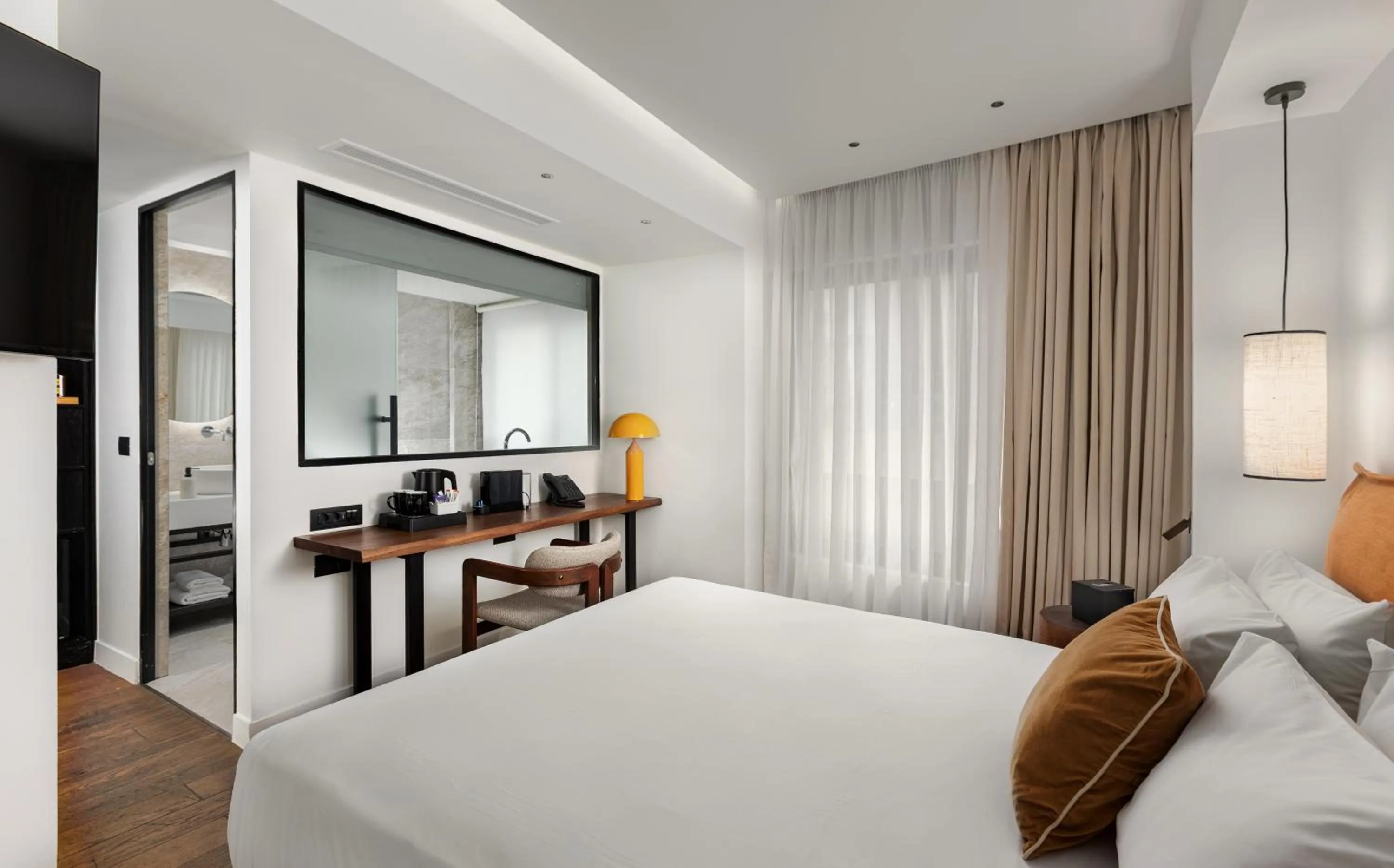 Bed in The Residence Aiolou Hotel & Spa