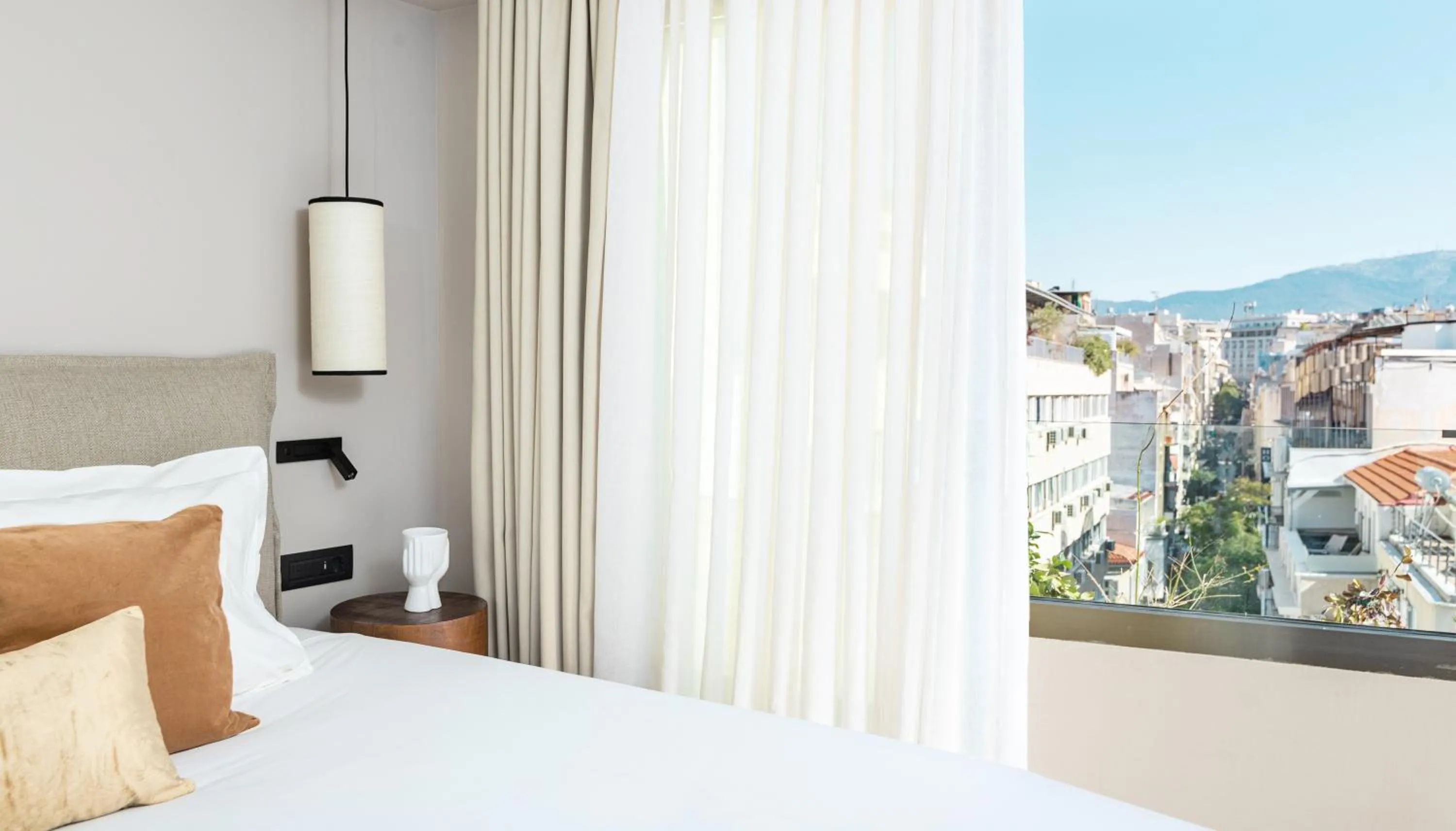 Bed in The Residence Aiolou Hotel & Spa