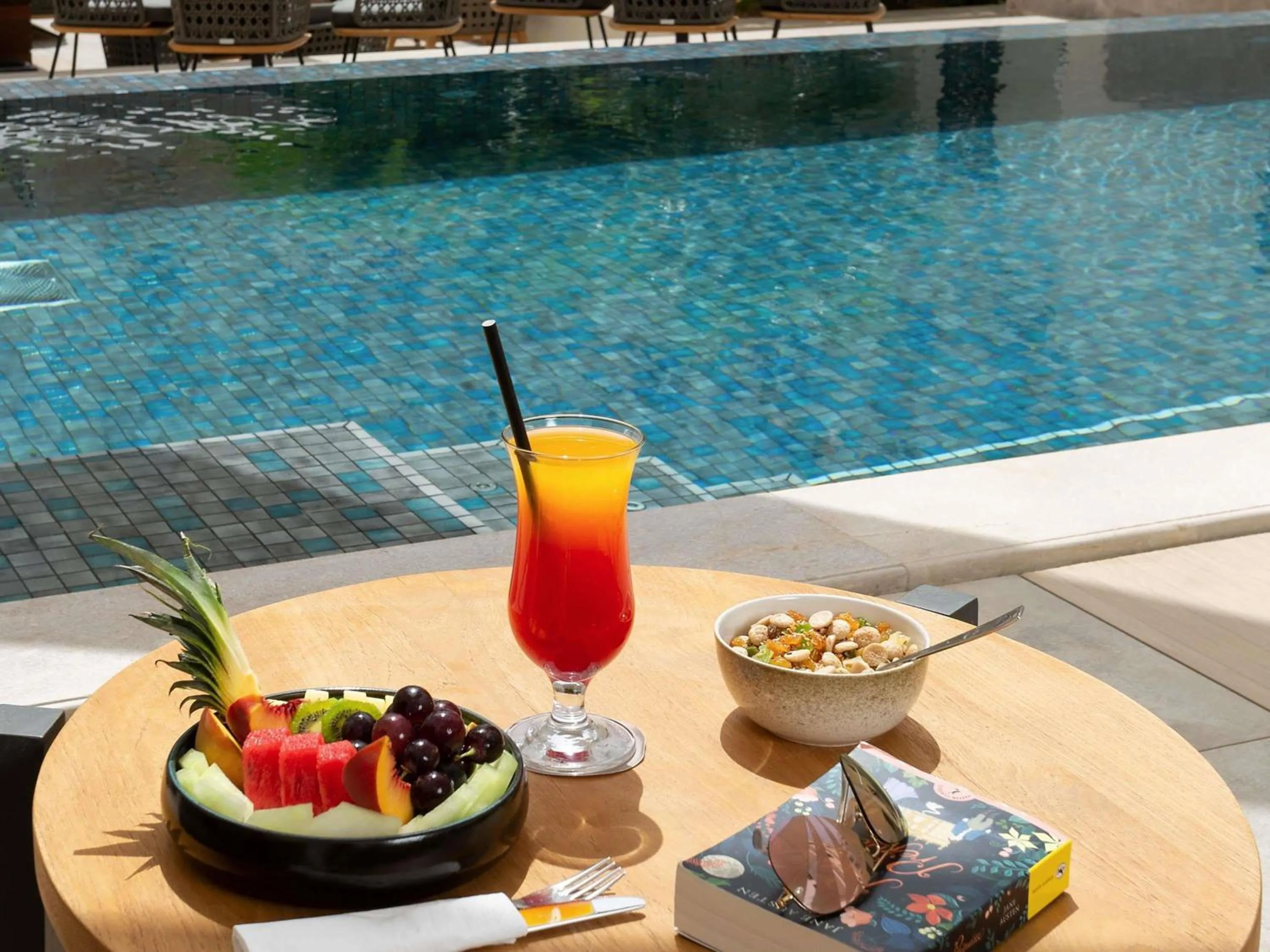 Pool view in Novotel Tunis Lac