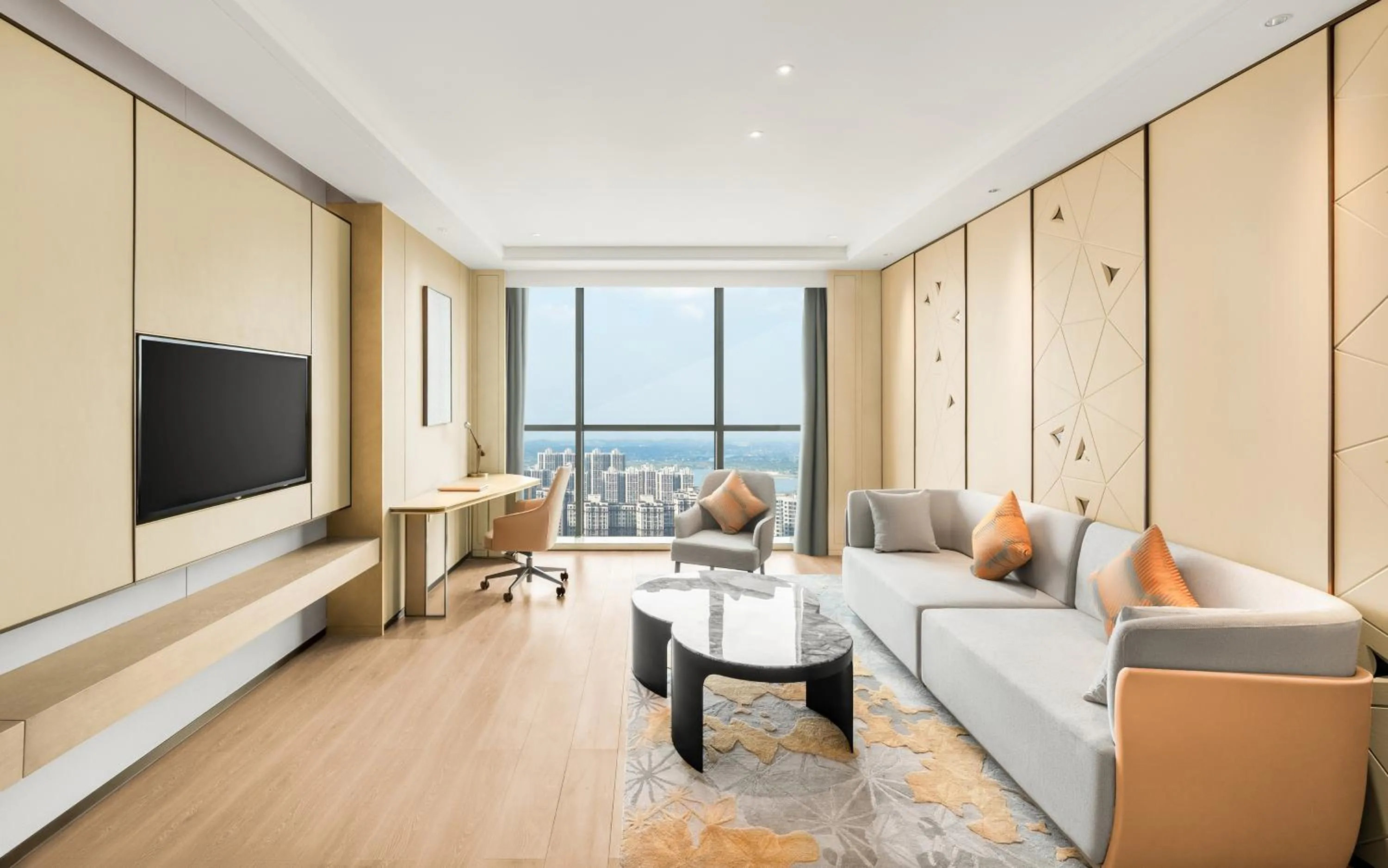 Living room in Crowne Plaza Changsha Development Zone by IHG