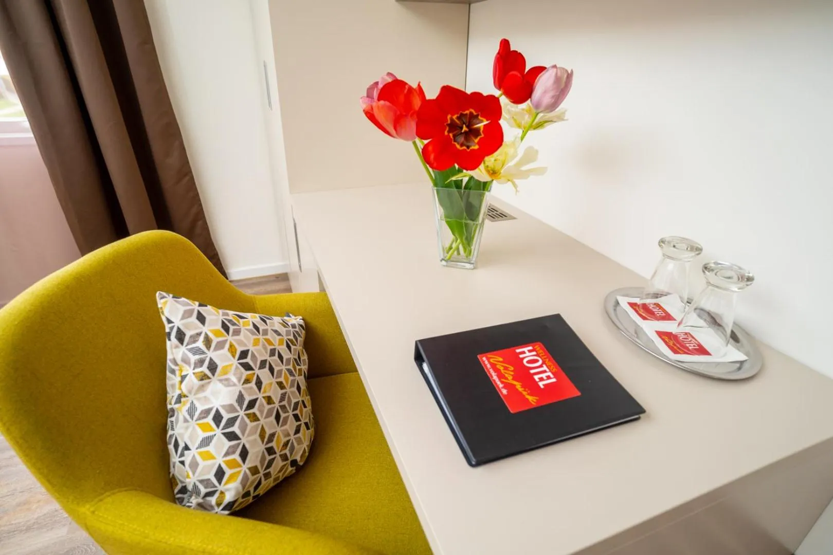 Seating area in Hotel Volapük