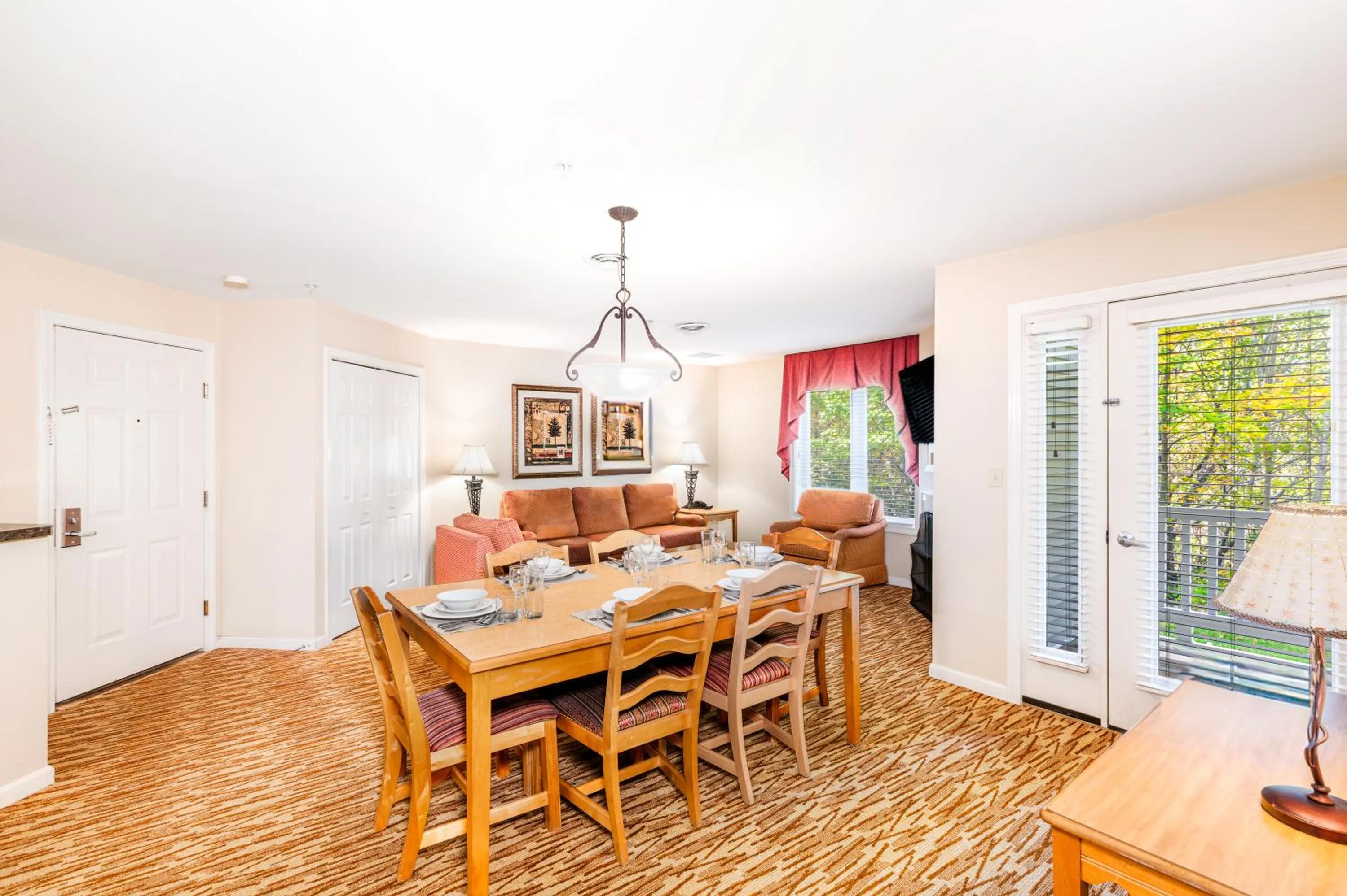 Dining area in Vacation Village in the Berkshires