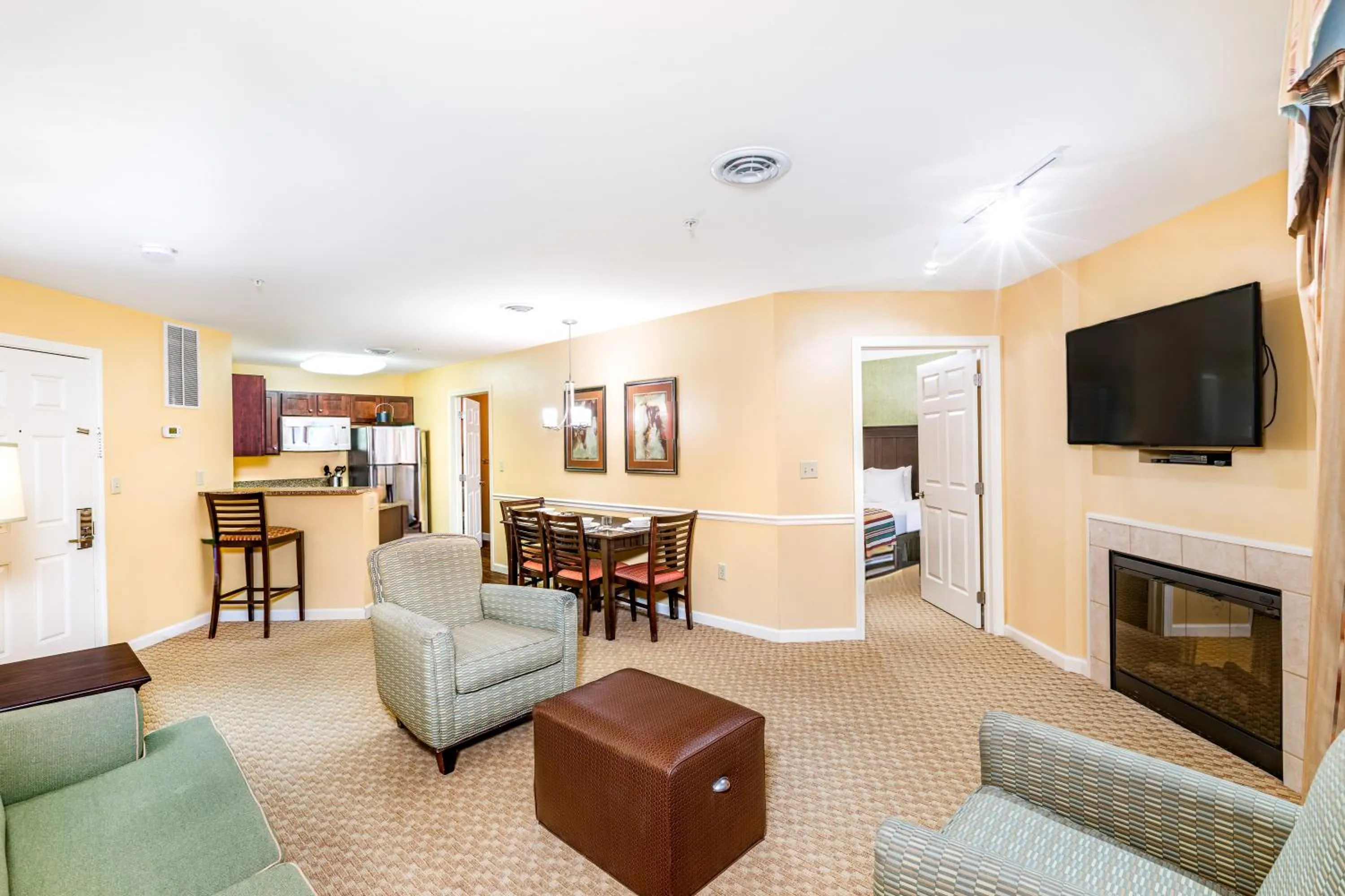 Living room in Vacation Village in the Berkshires