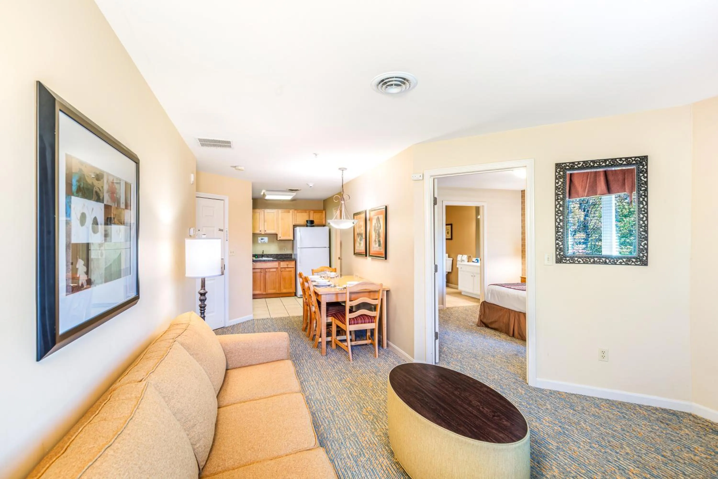 Living room in Vacation Village in the Berkshires
