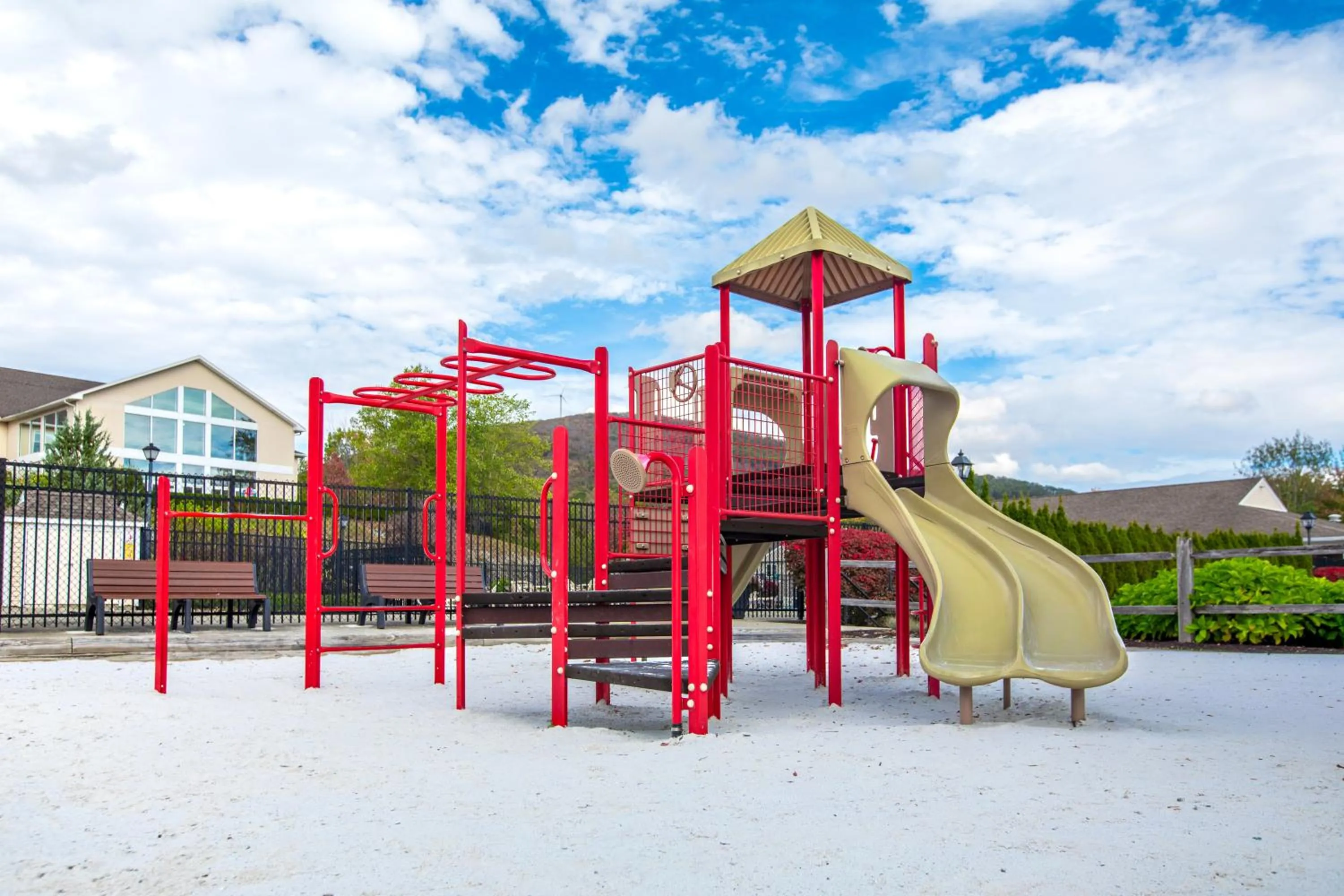 Children play ground in Vacation Village in the Berkshires