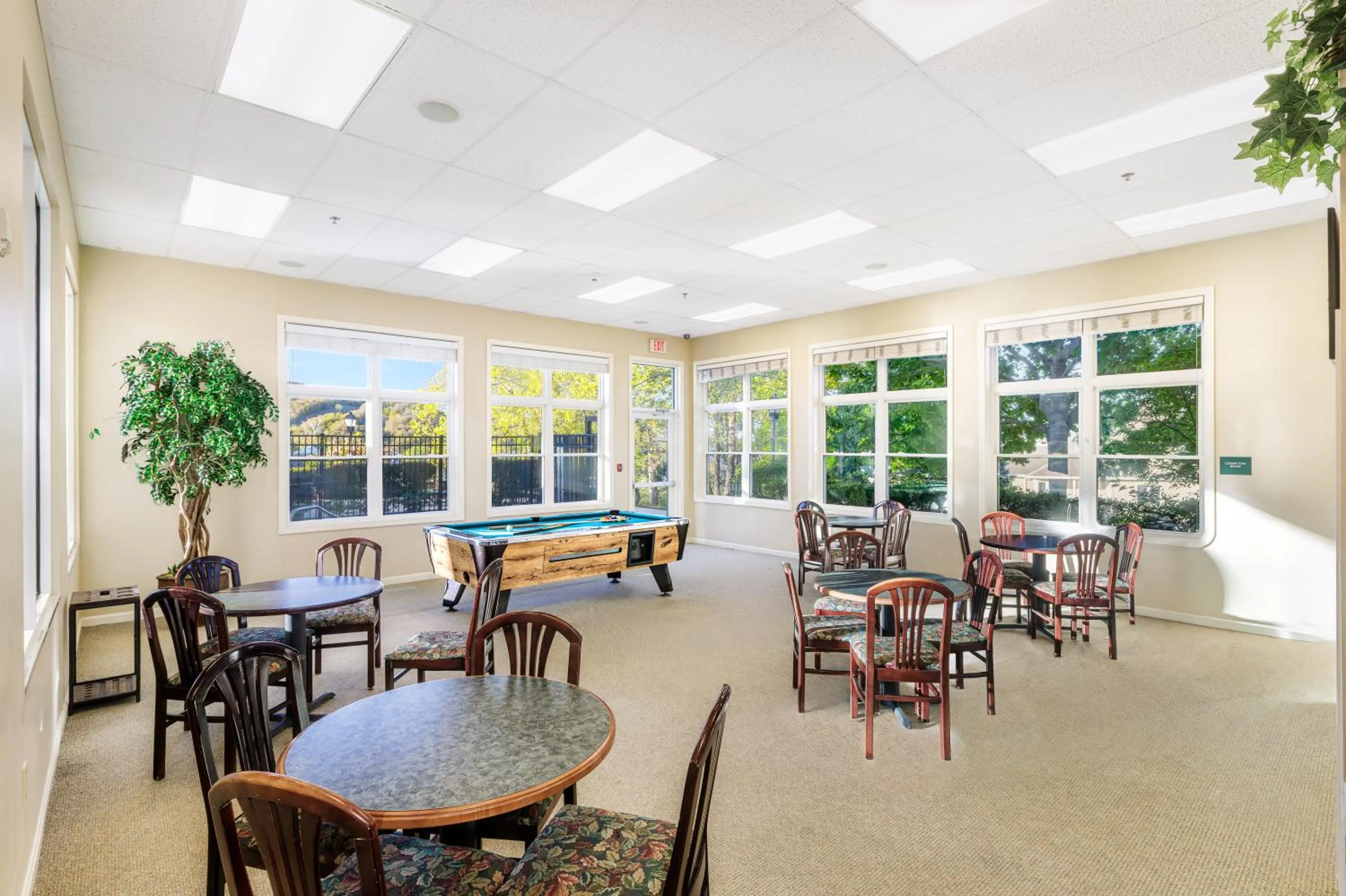 Seating area in Vacation Village in the Berkshires