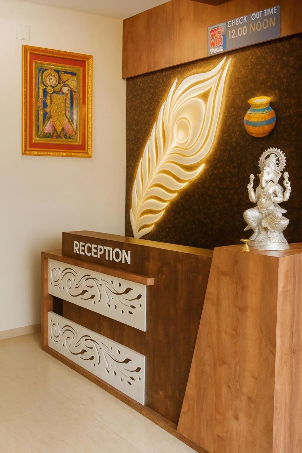Lobby or reception in The Sky Comfort - Hotel The Heaven, Dwarka