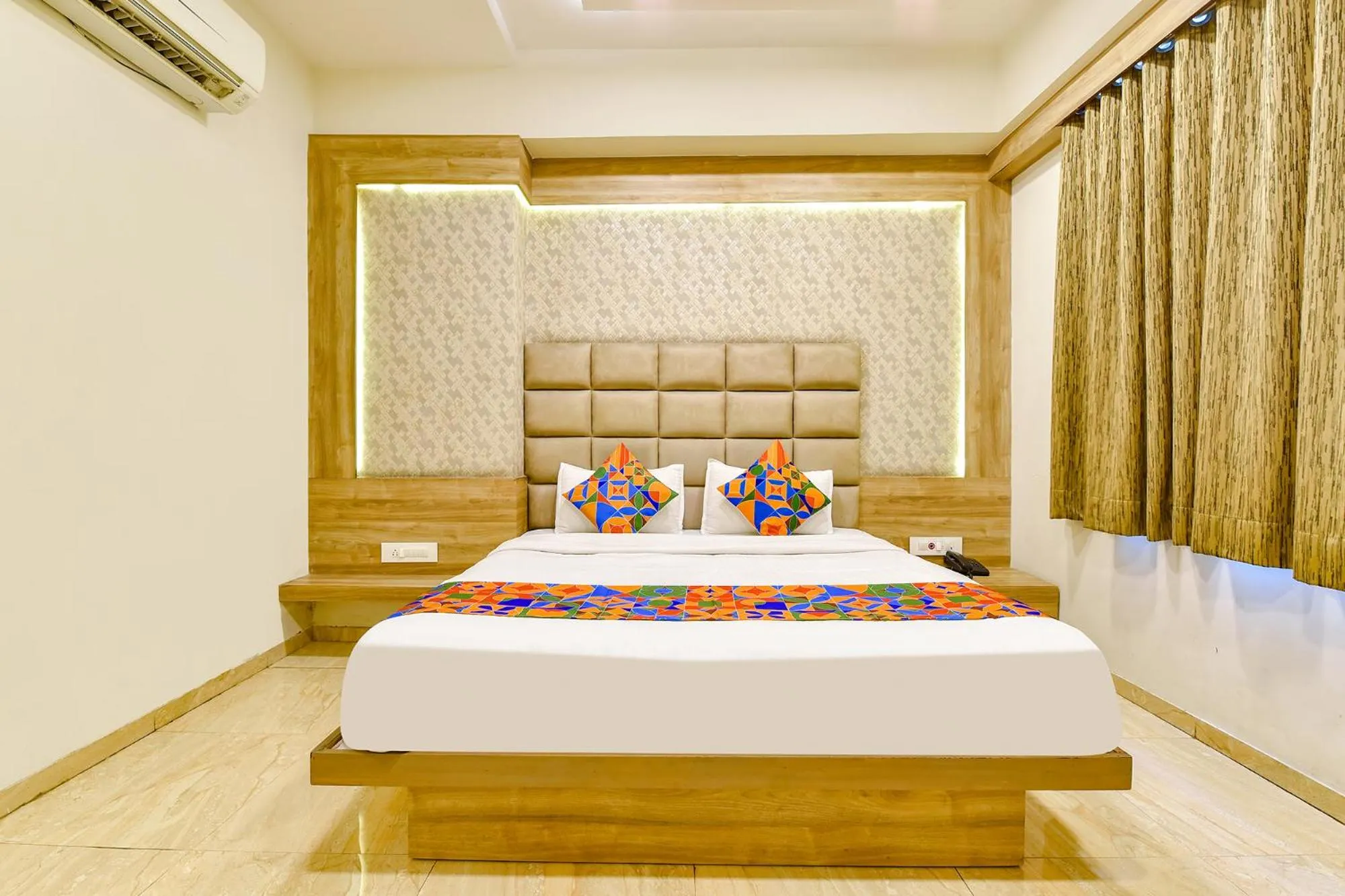Bed in FabHotel Hill Park - Inside Suryam Trade Center