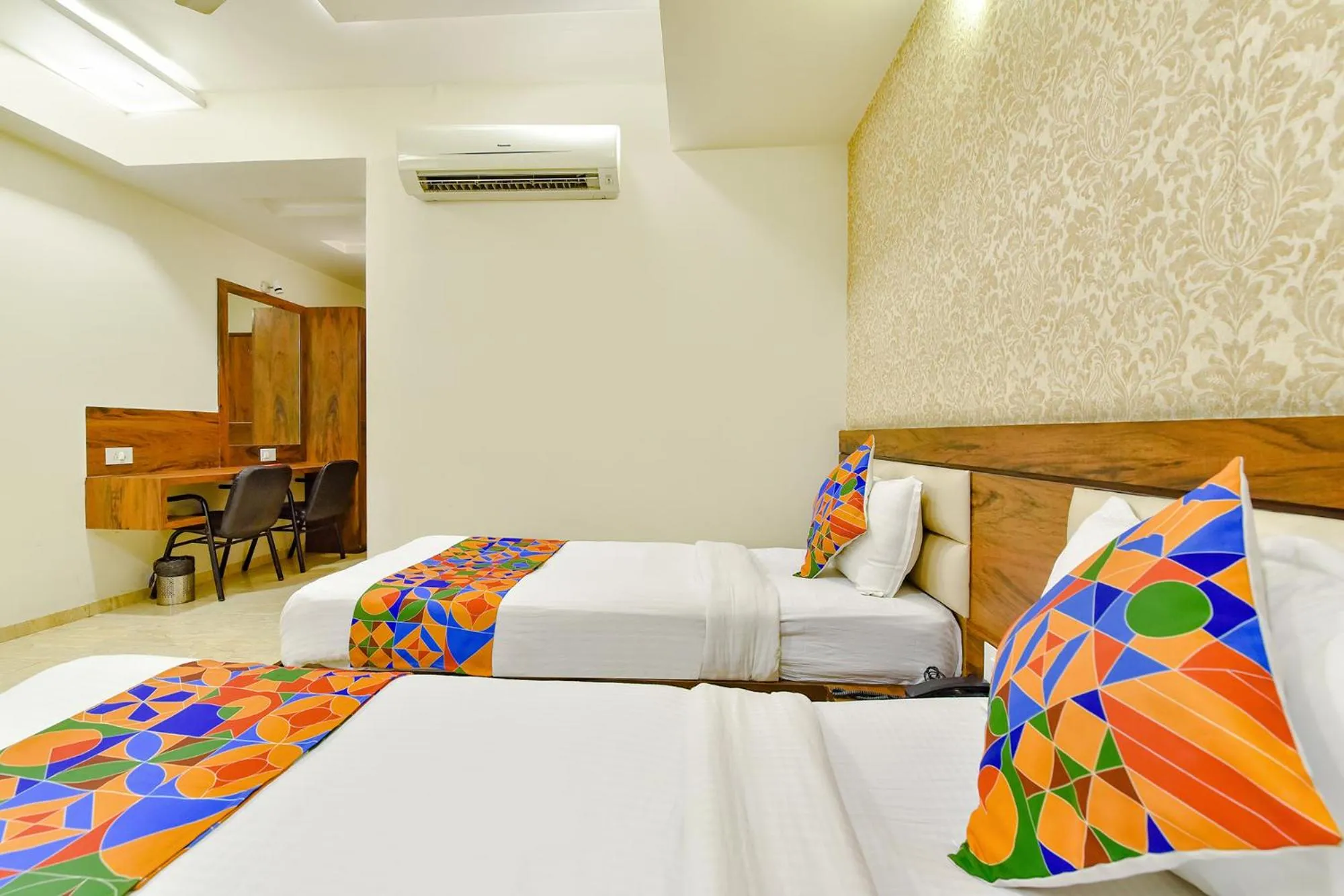 Photo of the whole room, Bed in FabHotel Hill Park - Inside Suryam Trade Center