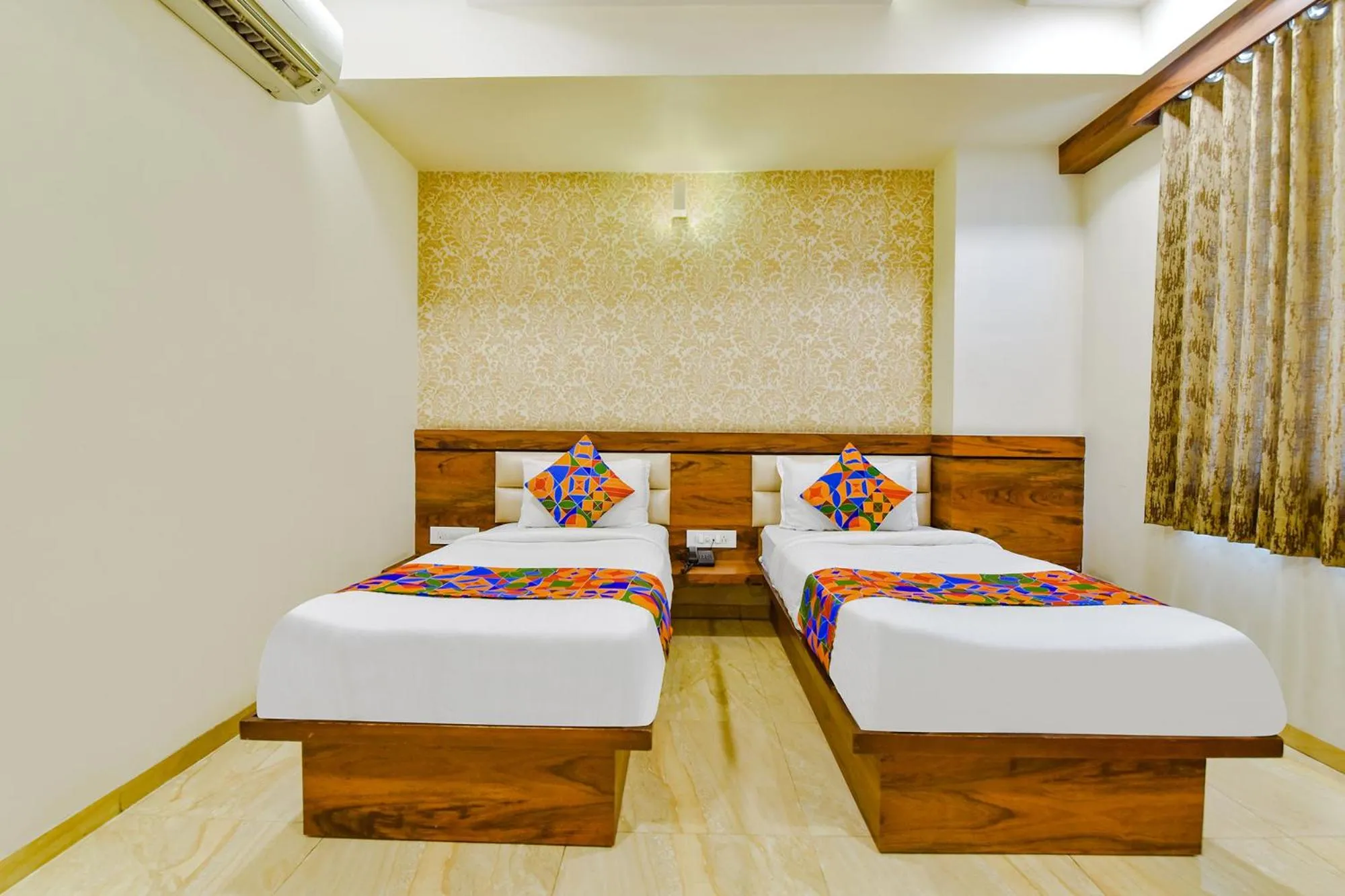 Bed in FabHotel Hill Park - Inside Suryam Trade Center