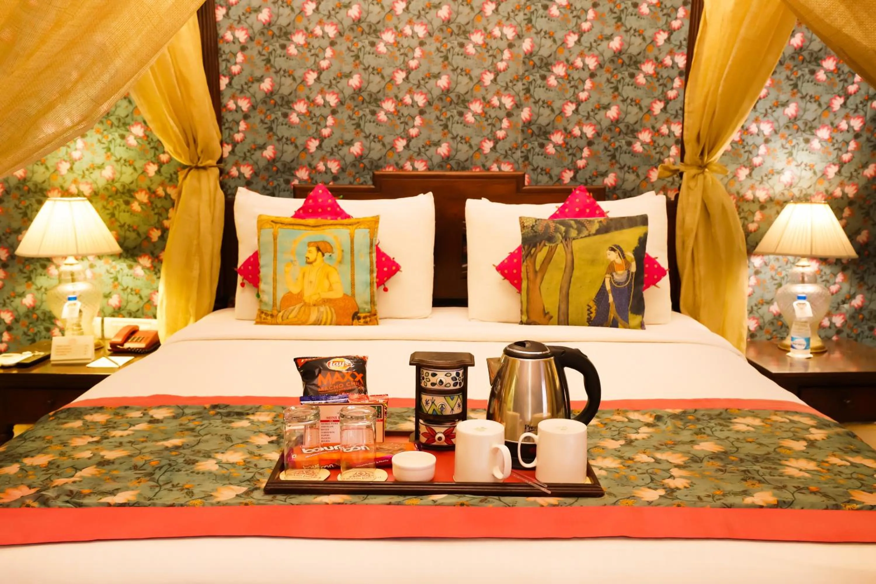 Decorative detail, Bed in The Grand Imperial - Heritage Hotel