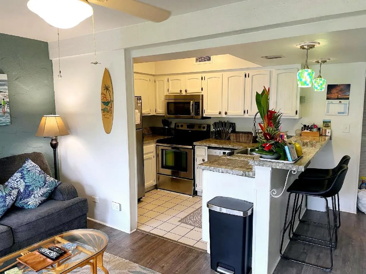 Kitchen or kitchenette in ZERO FEES Aloha Lani Condo #A208 at Casa De Emdeko