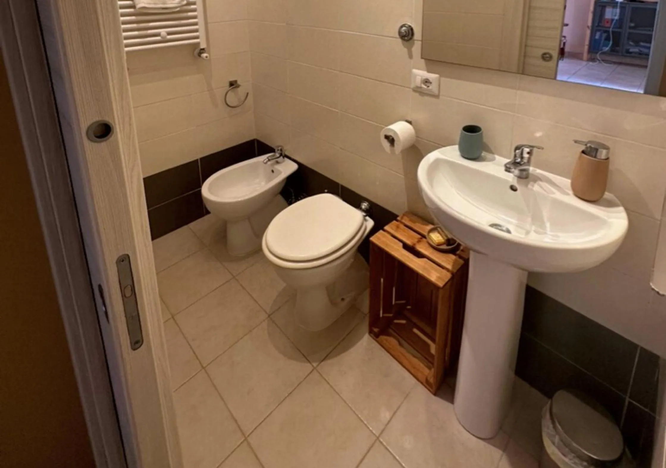 Bathroom in Agriostello Riparo