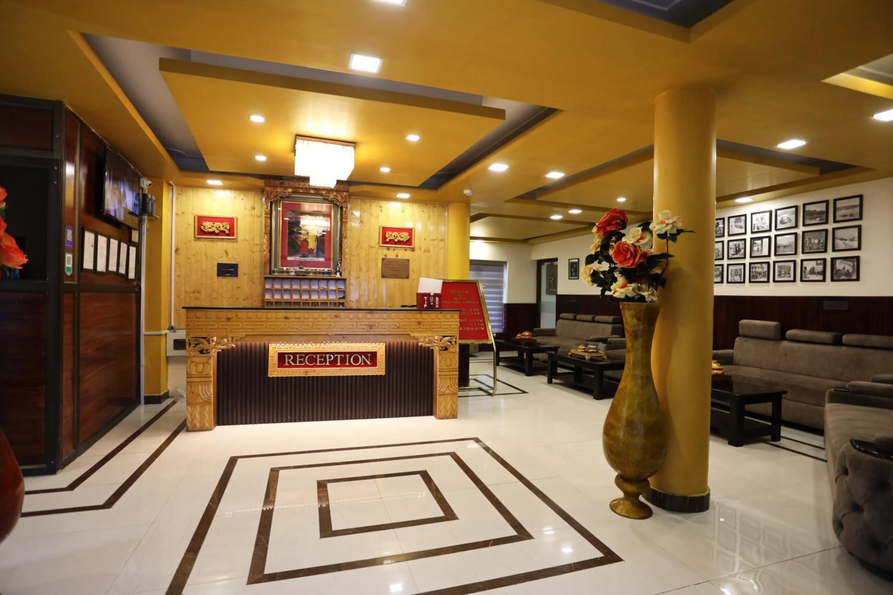 Text overlay in Hotel Nalanda Ladakh