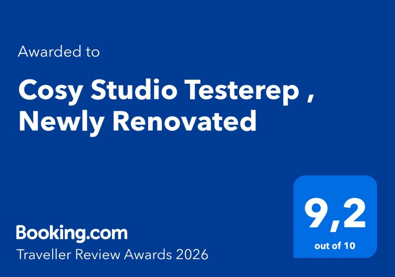 Certificate/Award in Cosy Studio Testerep , Newly Renovated