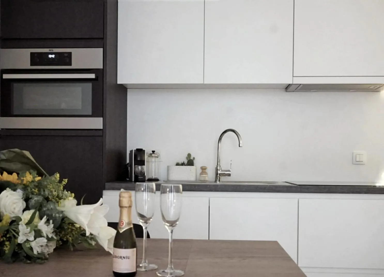 Kitchen or kitchenette in Cosy Studio Testerep , Newly Renovated