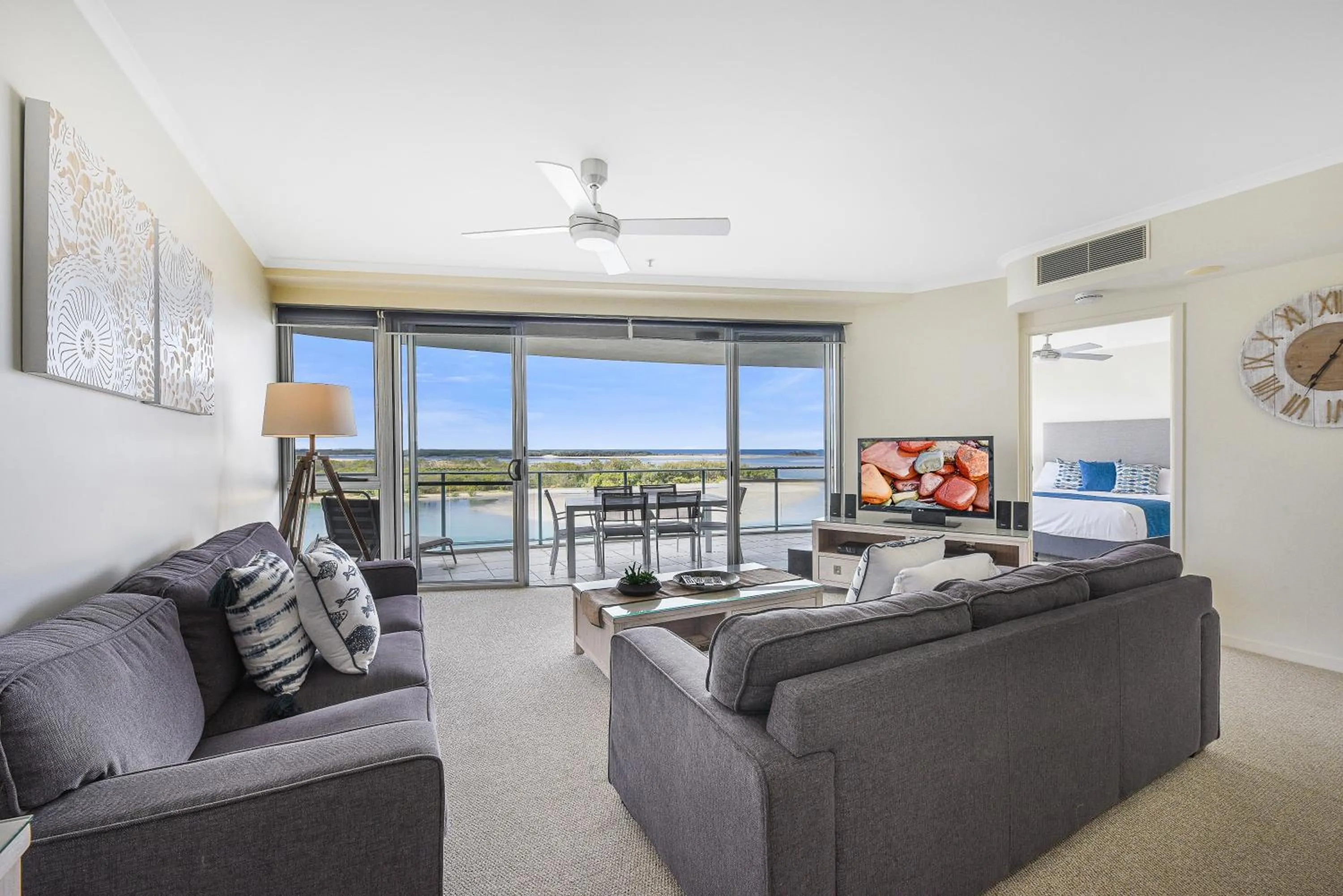 Living room in The Duporth Riverside