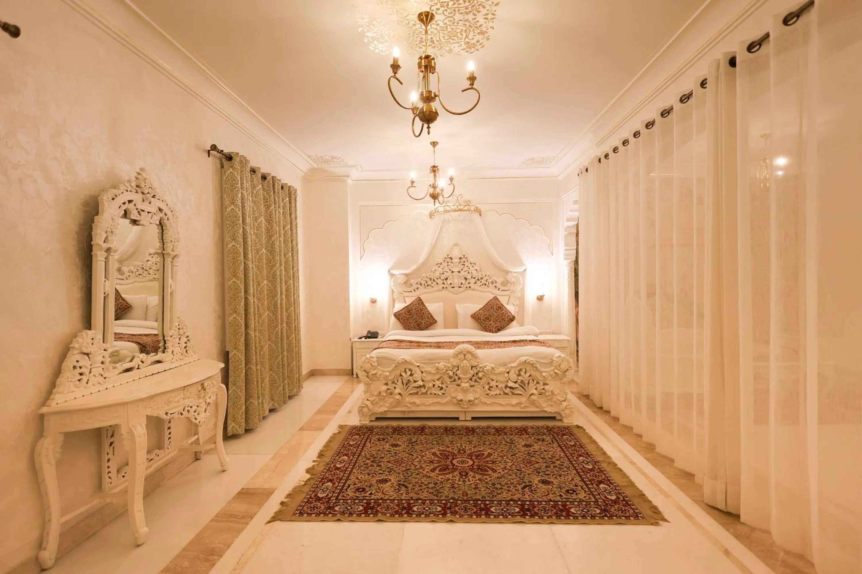 Bedroom, Bed in WelcomHeritage Traditional Haveli