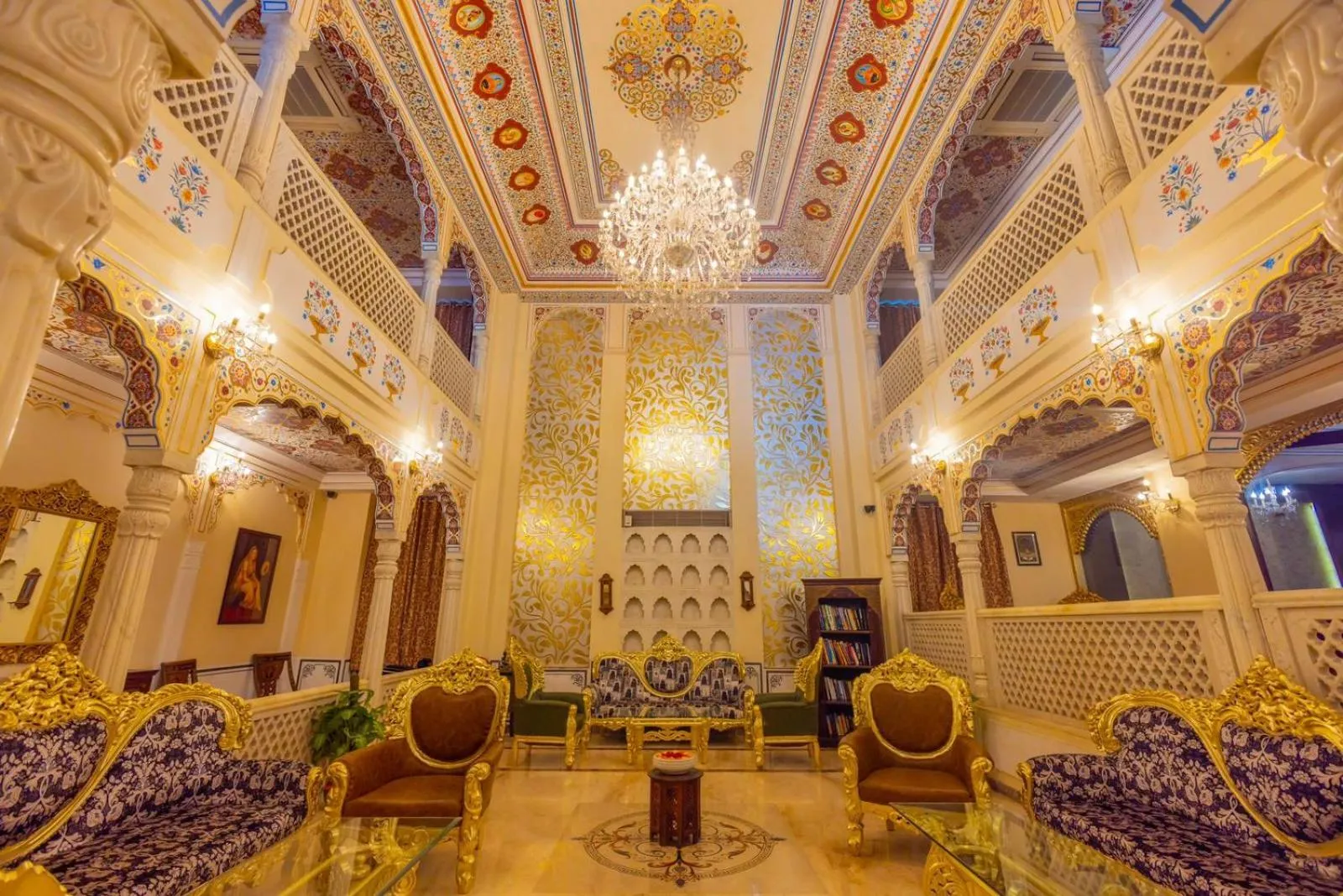 Lobby or reception in WelcomHeritage Traditional Haveli