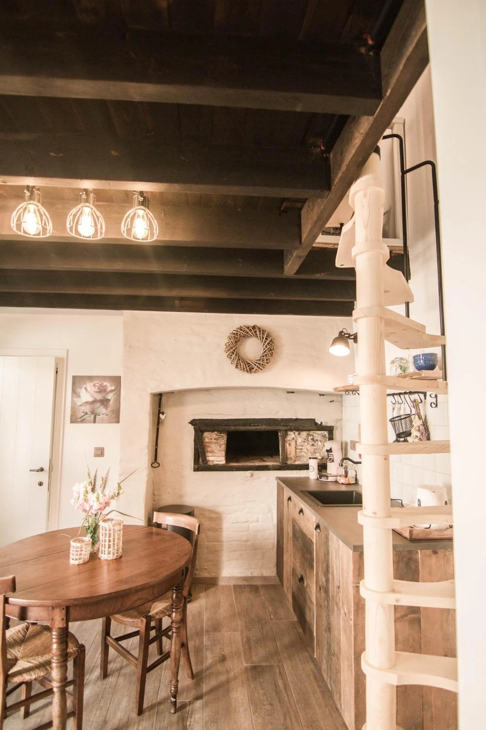 Kitchen or kitchenette in Gastenkamer Klein Geluk