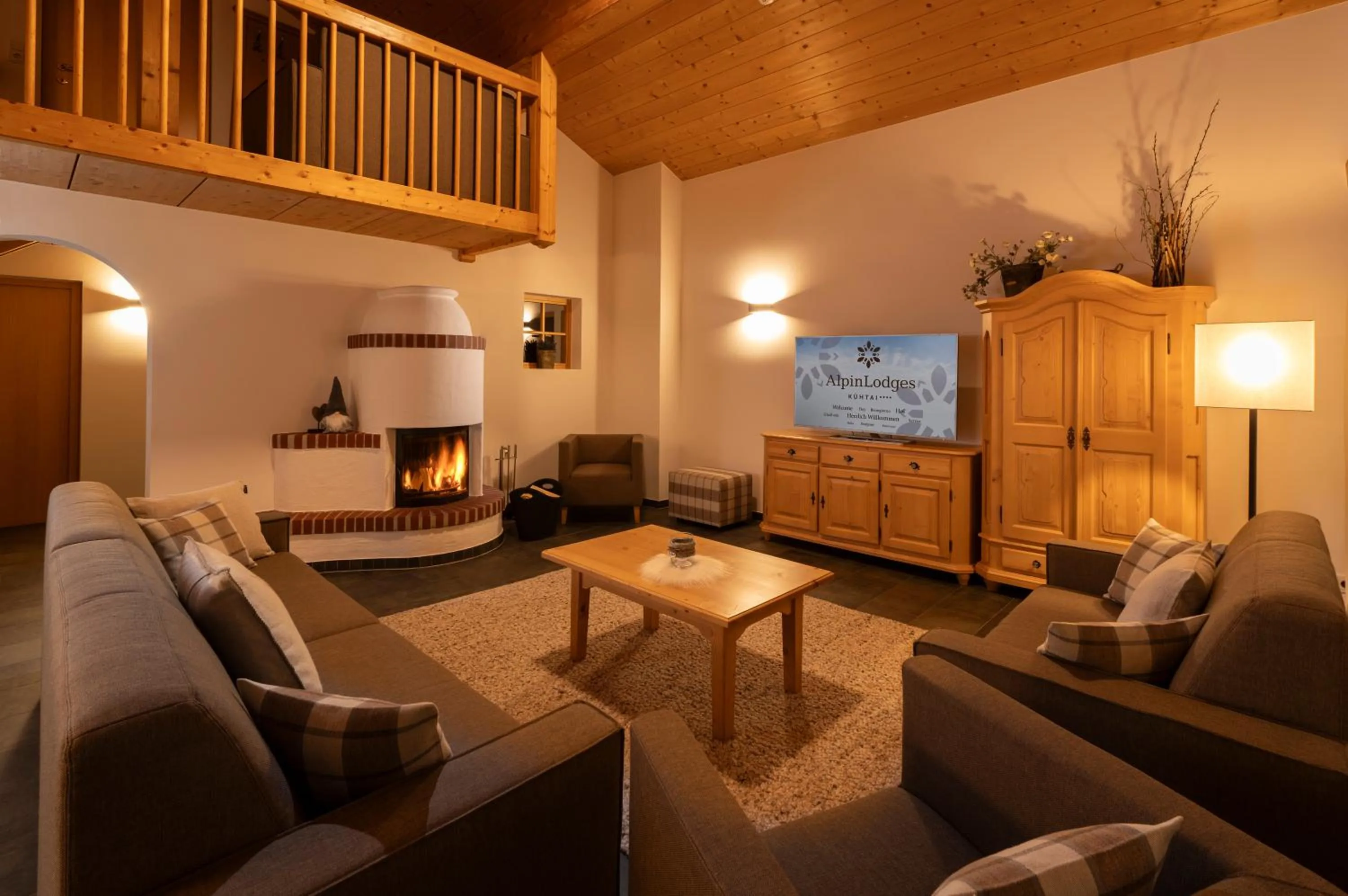Living room in AlpinLodges Kühtai