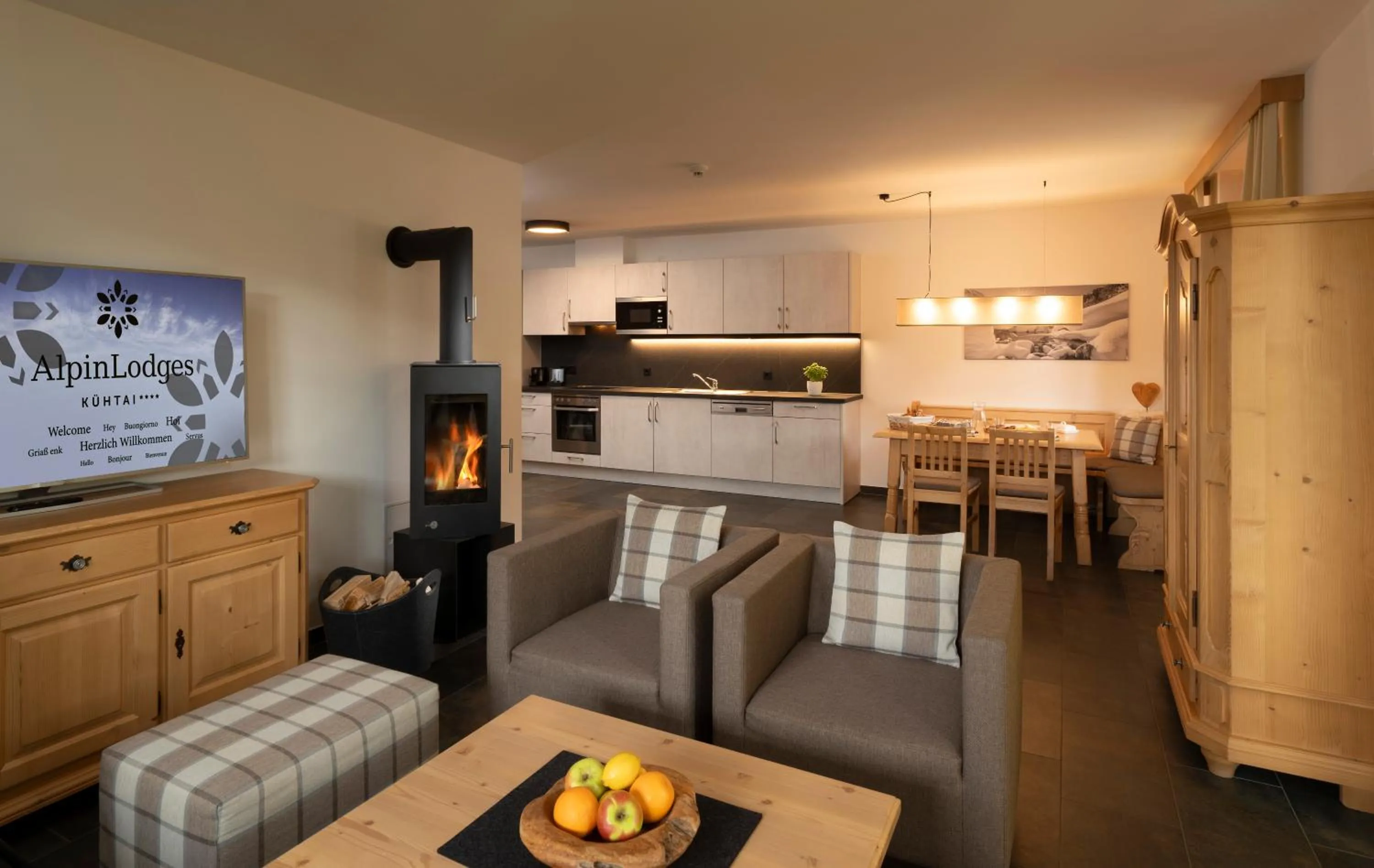 Living room in AlpinLodges Kühtai