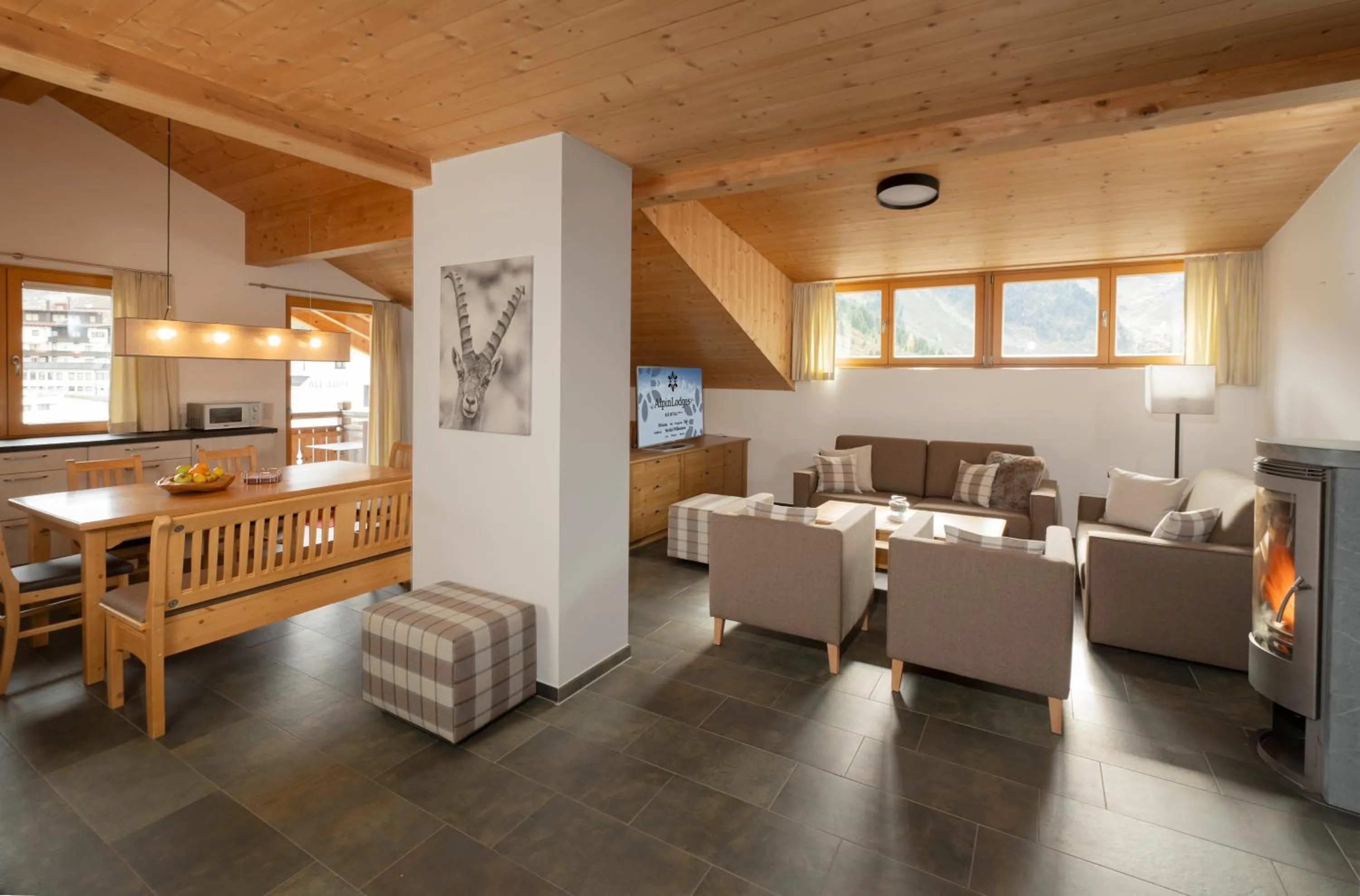 Living room in AlpinLodges Kühtai