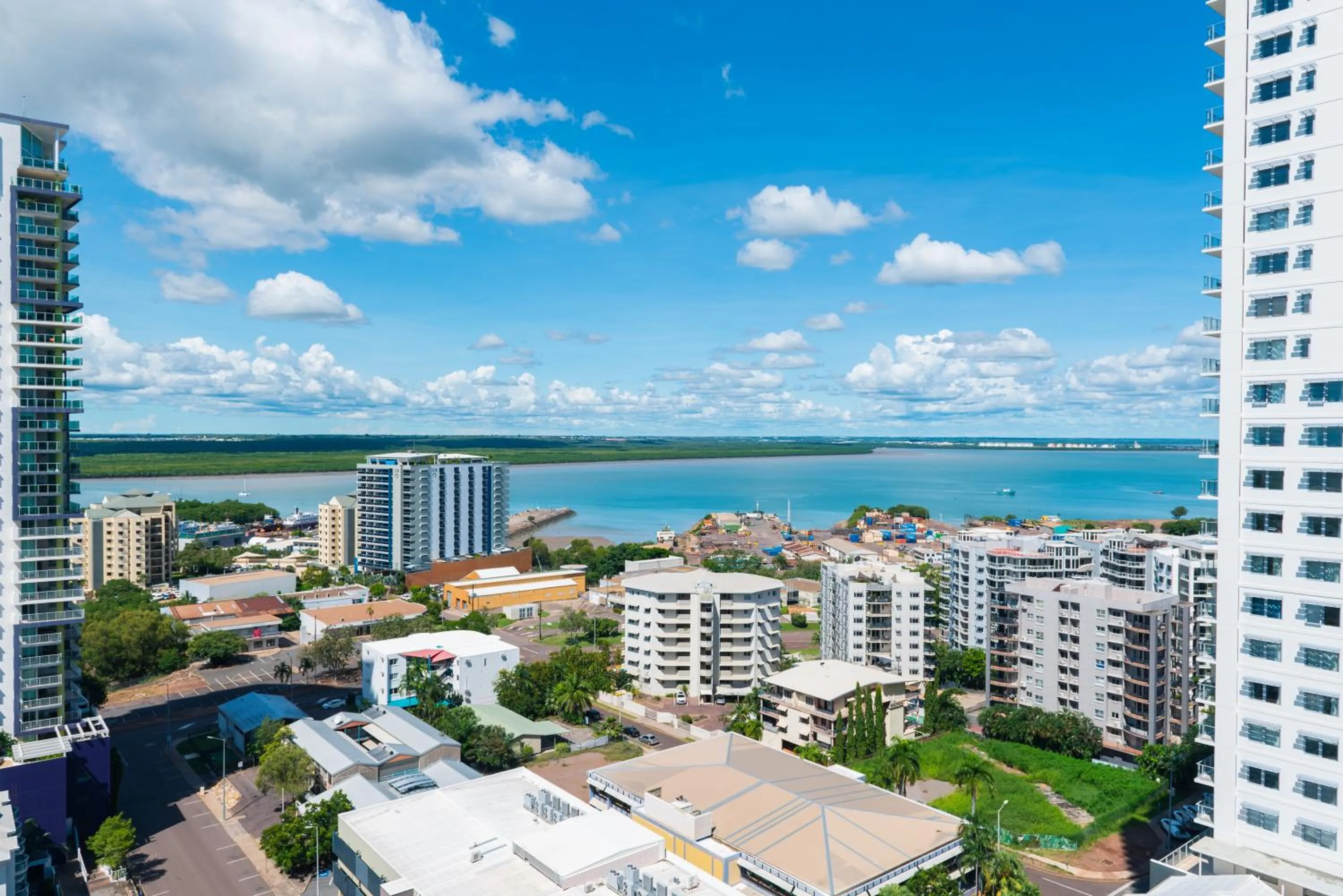 Lake view in Darwin Harbour Suites