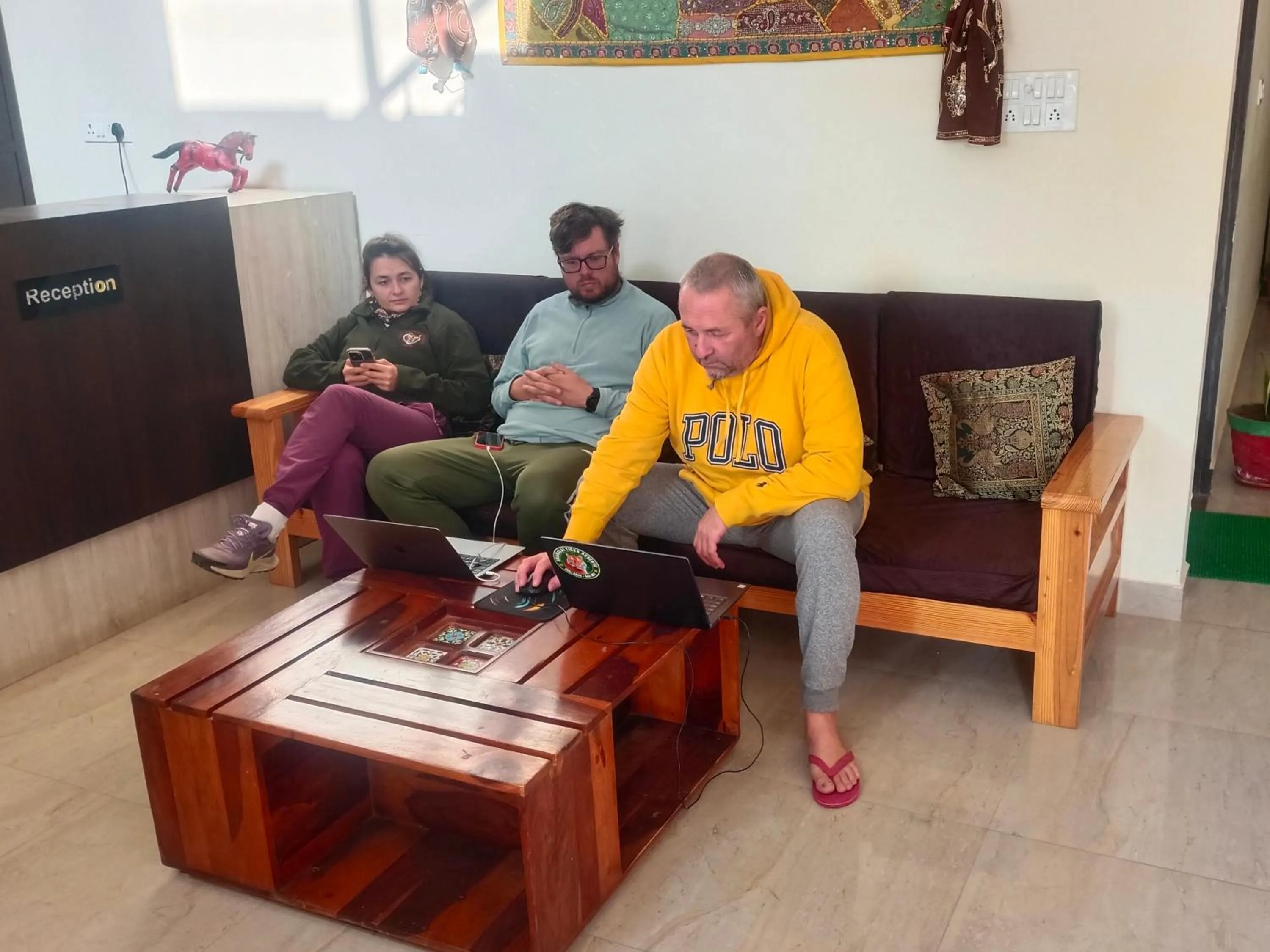 Seating area in The Vantage Haveli