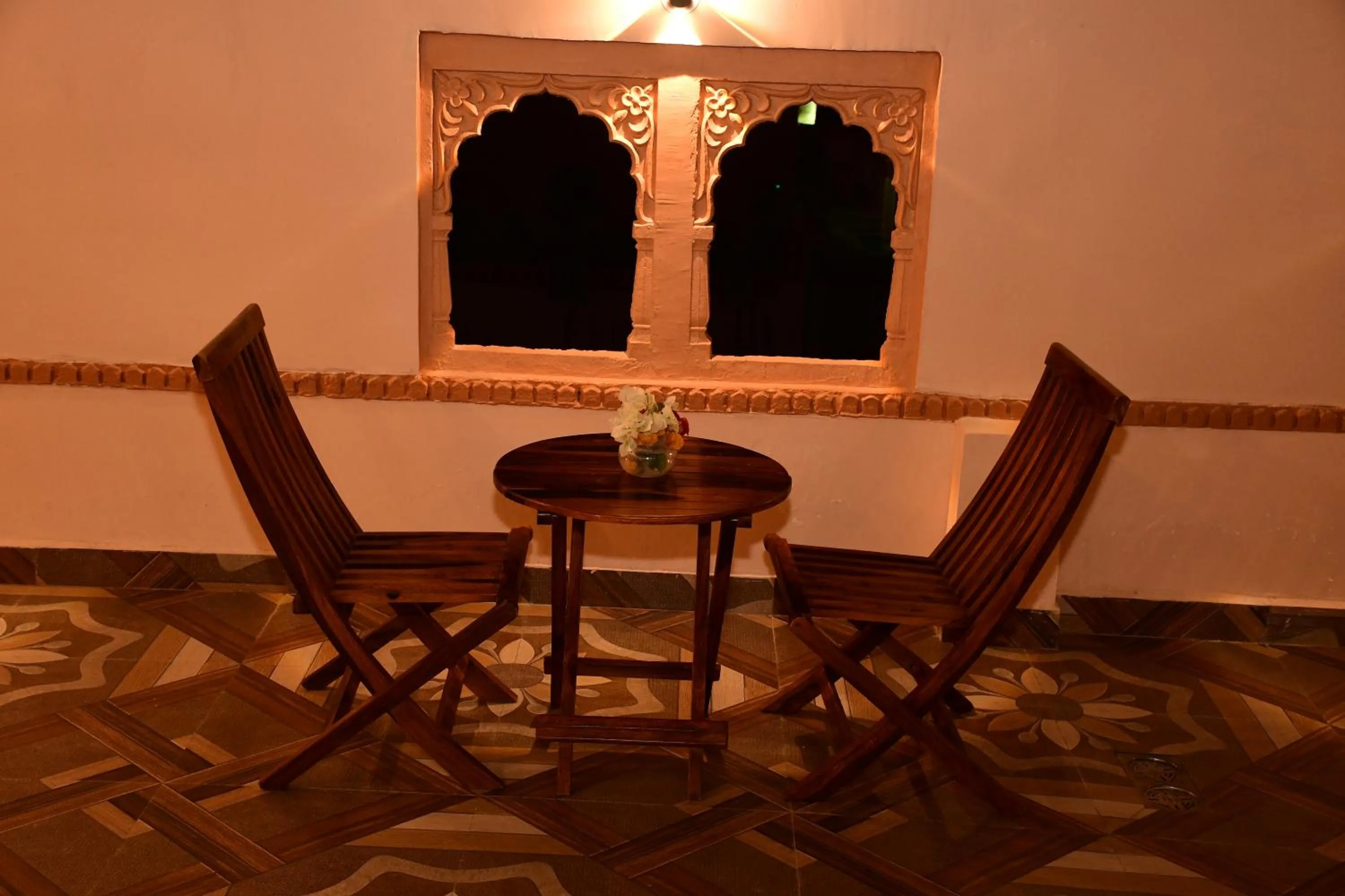 Seating area in The Vantage Haveli