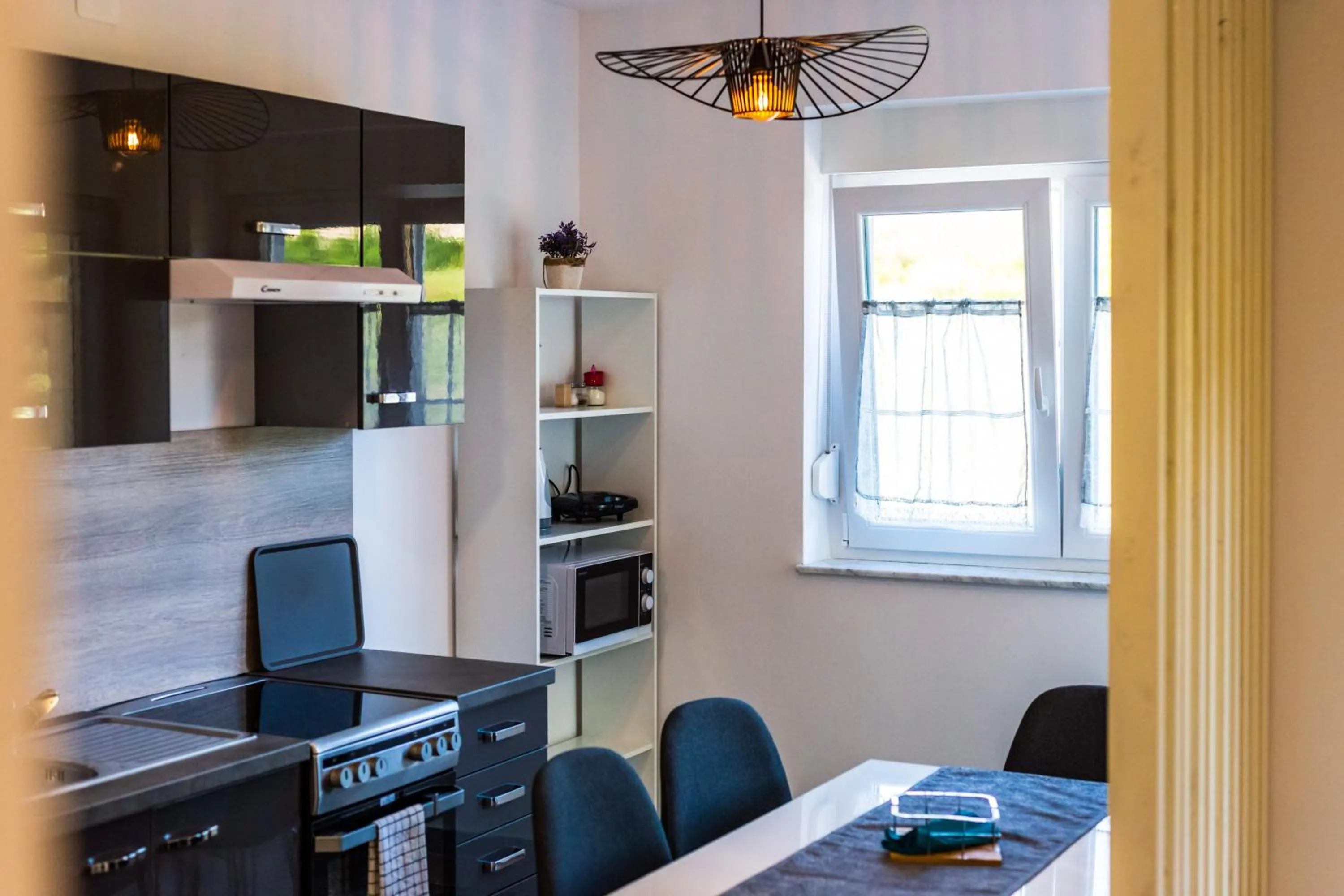 Kitchen or kitchenette in Apartmani Leptir