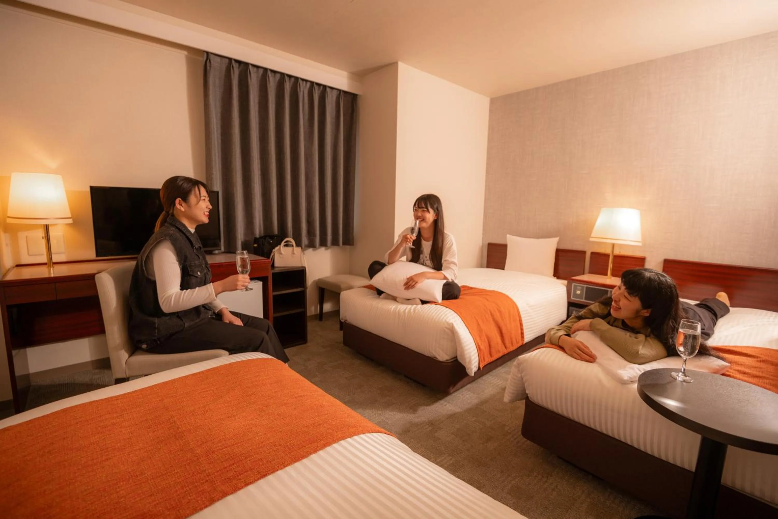 People, Bed in Smile Hotel Hakodate
