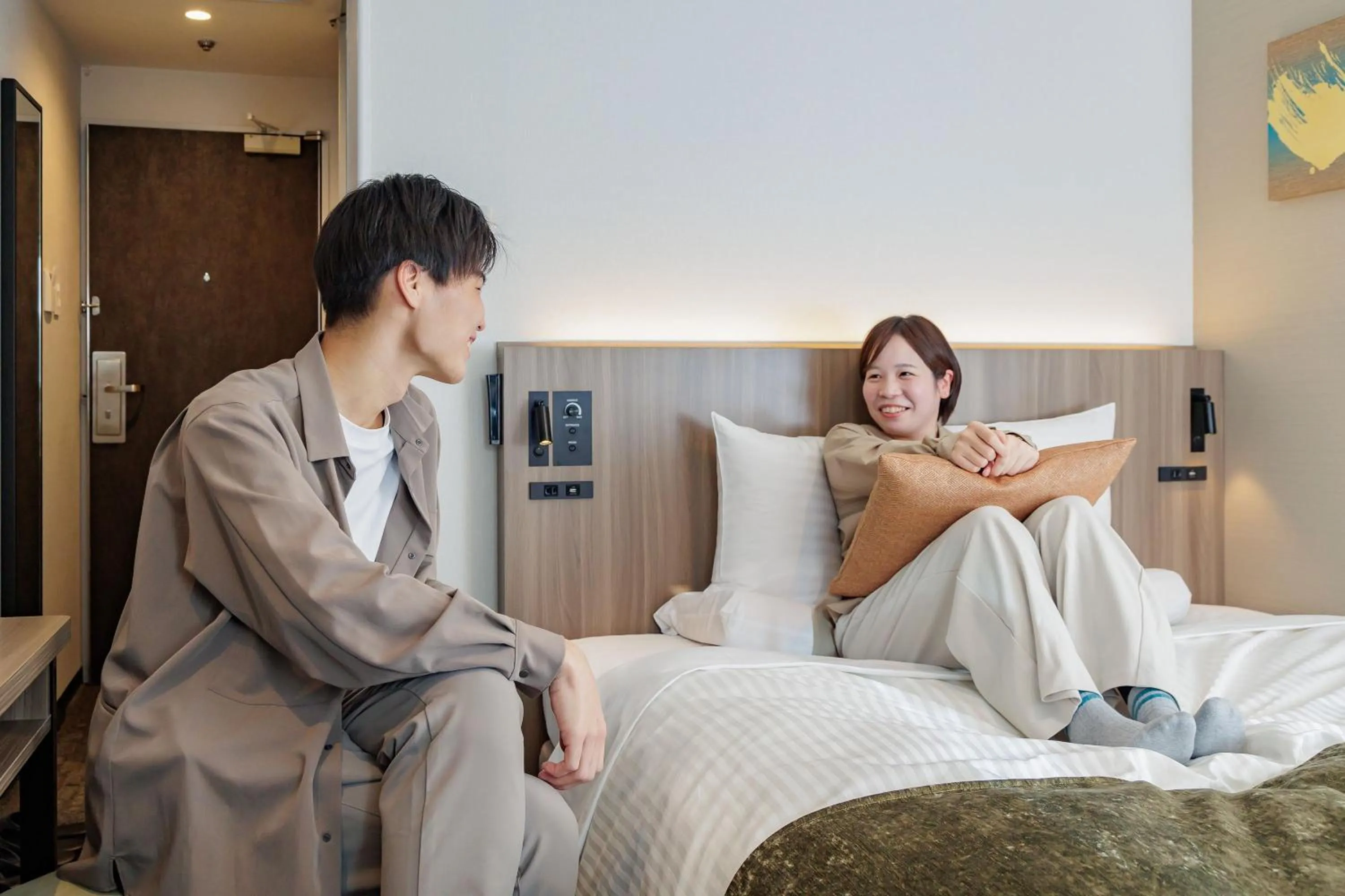 Photo of the whole room, Bed in HOTEL MYSTAYS Kanazawa Katamachi